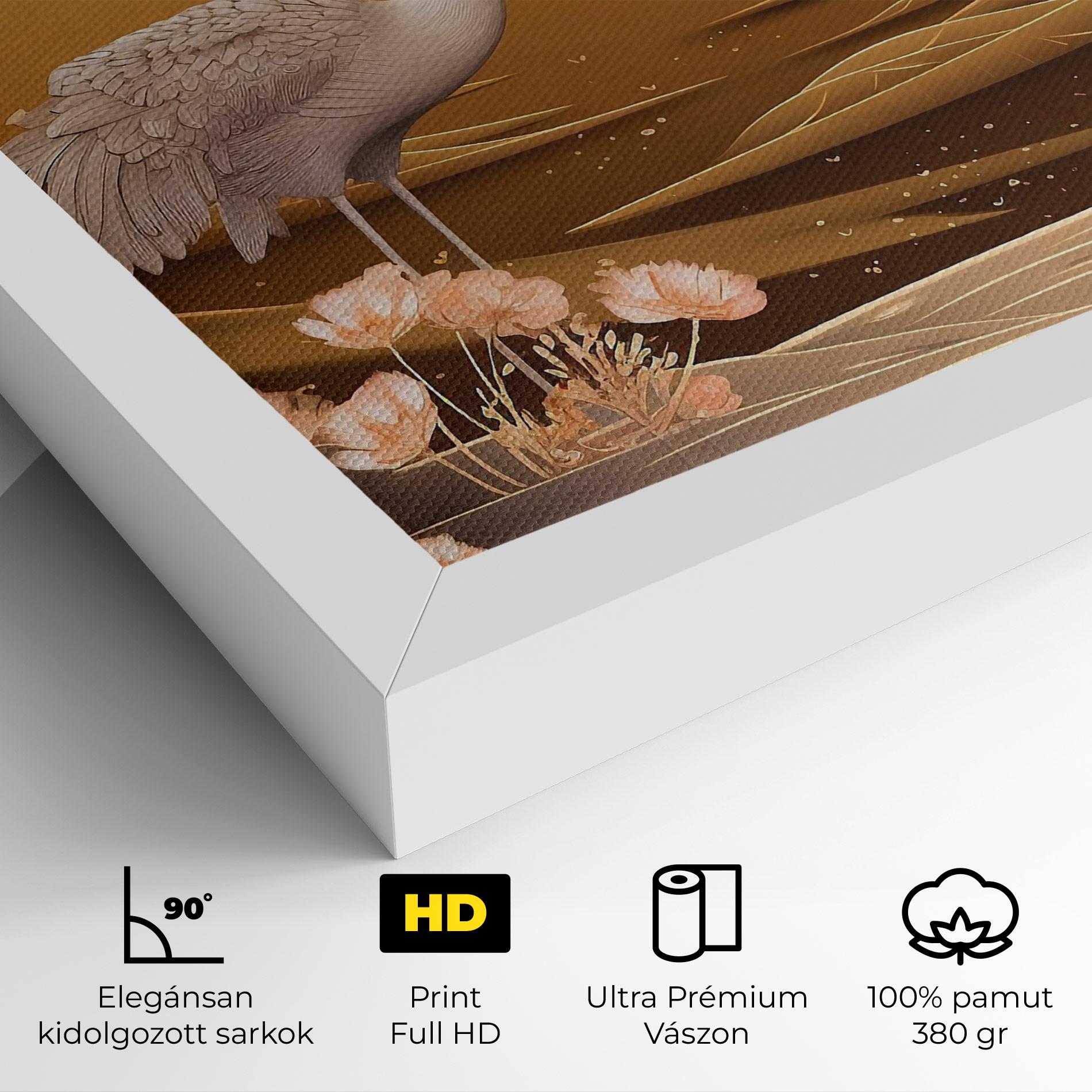 Vászonkép White Chinese Birds mockup 4