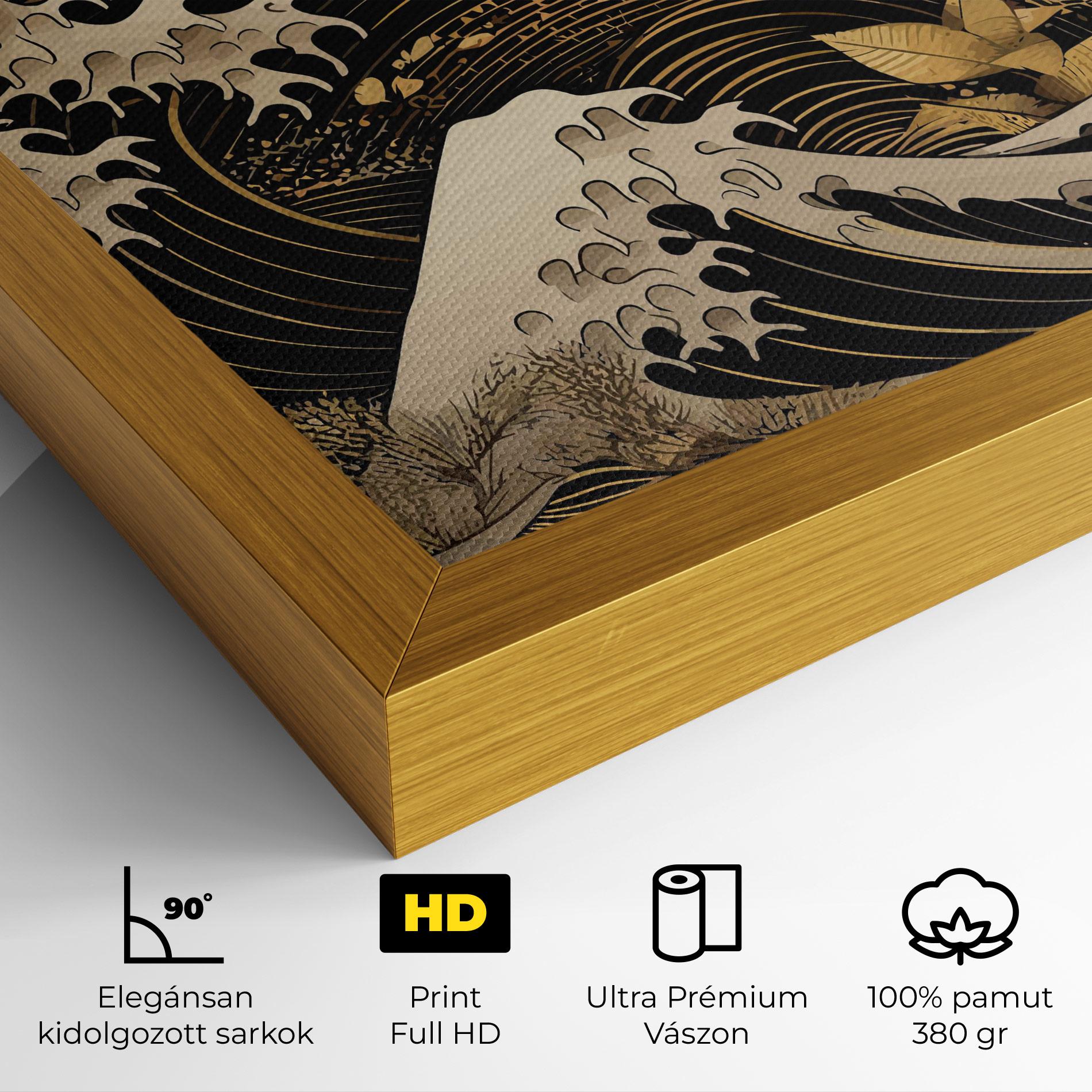 Vászonkép Asiatic Gold Wave mockup 4