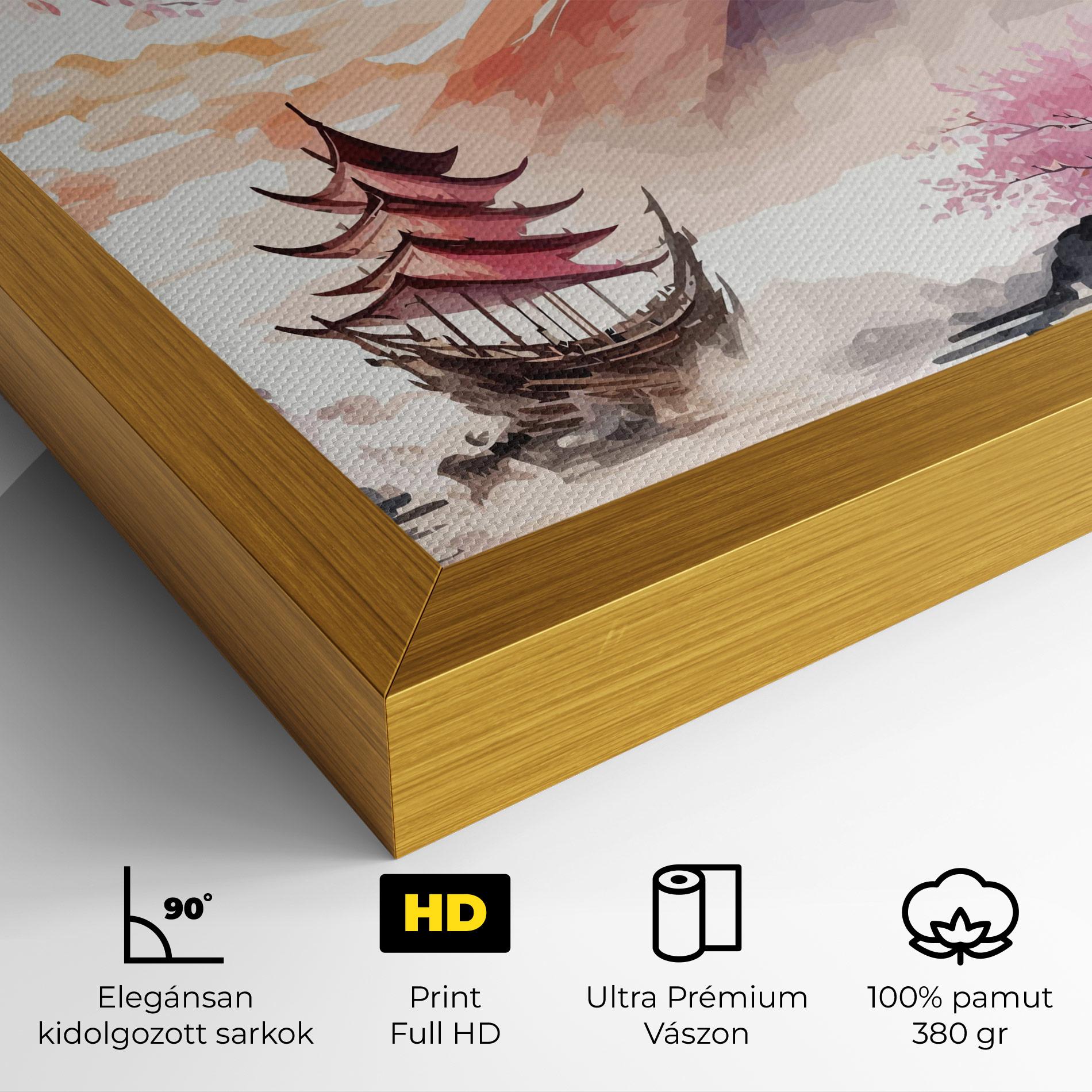 Vászonkép Asiatic Purple Mountain mockup 4