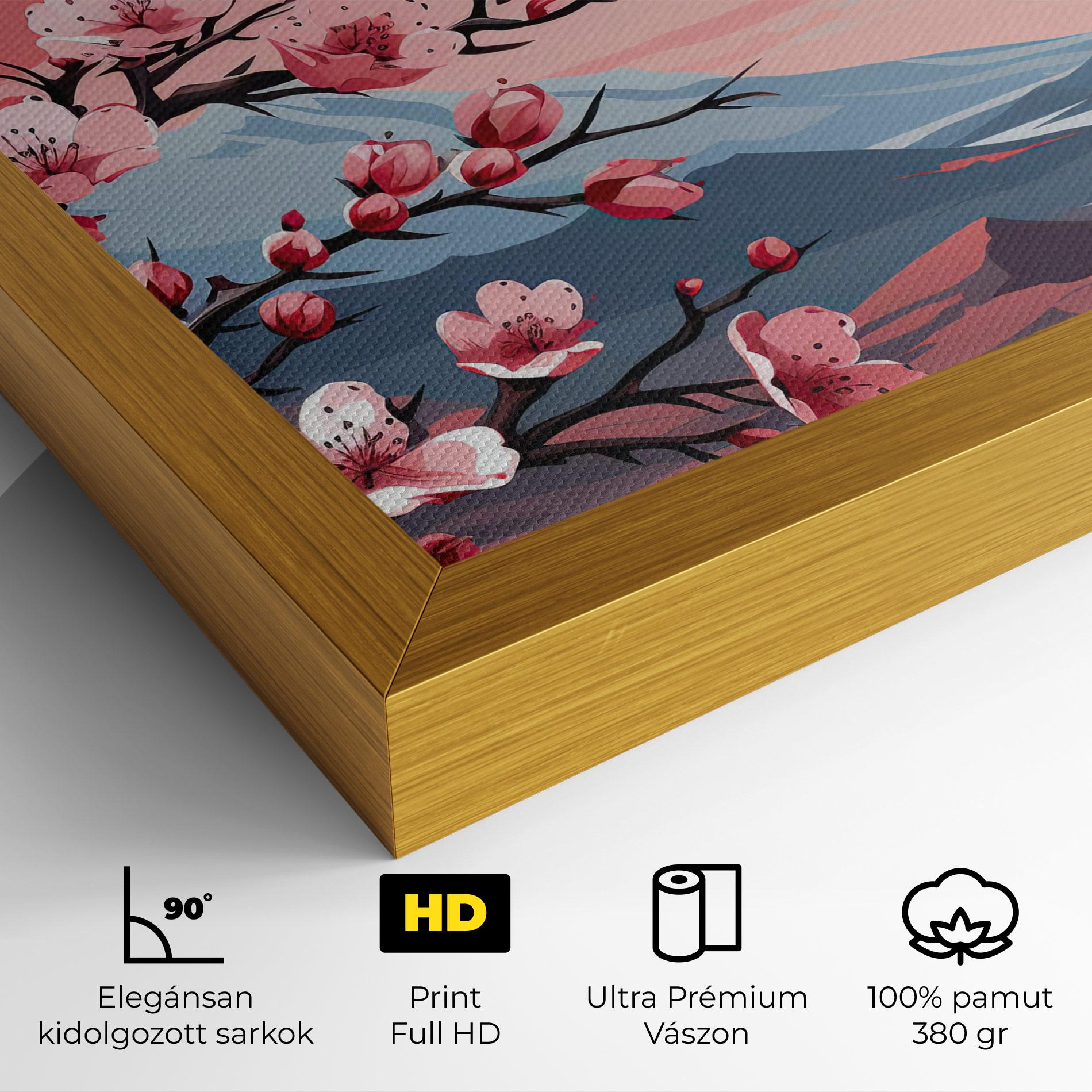 Vászonkép Chinese Cherry Blossoms mockup 4