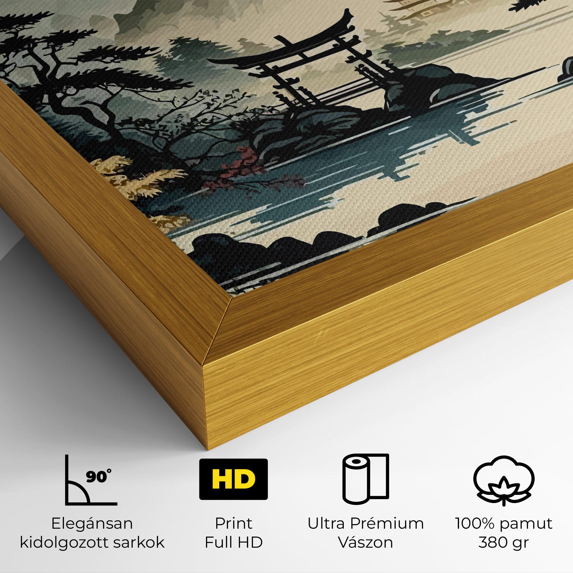 Vászonkép Cream Chinese Mountain mockup 4