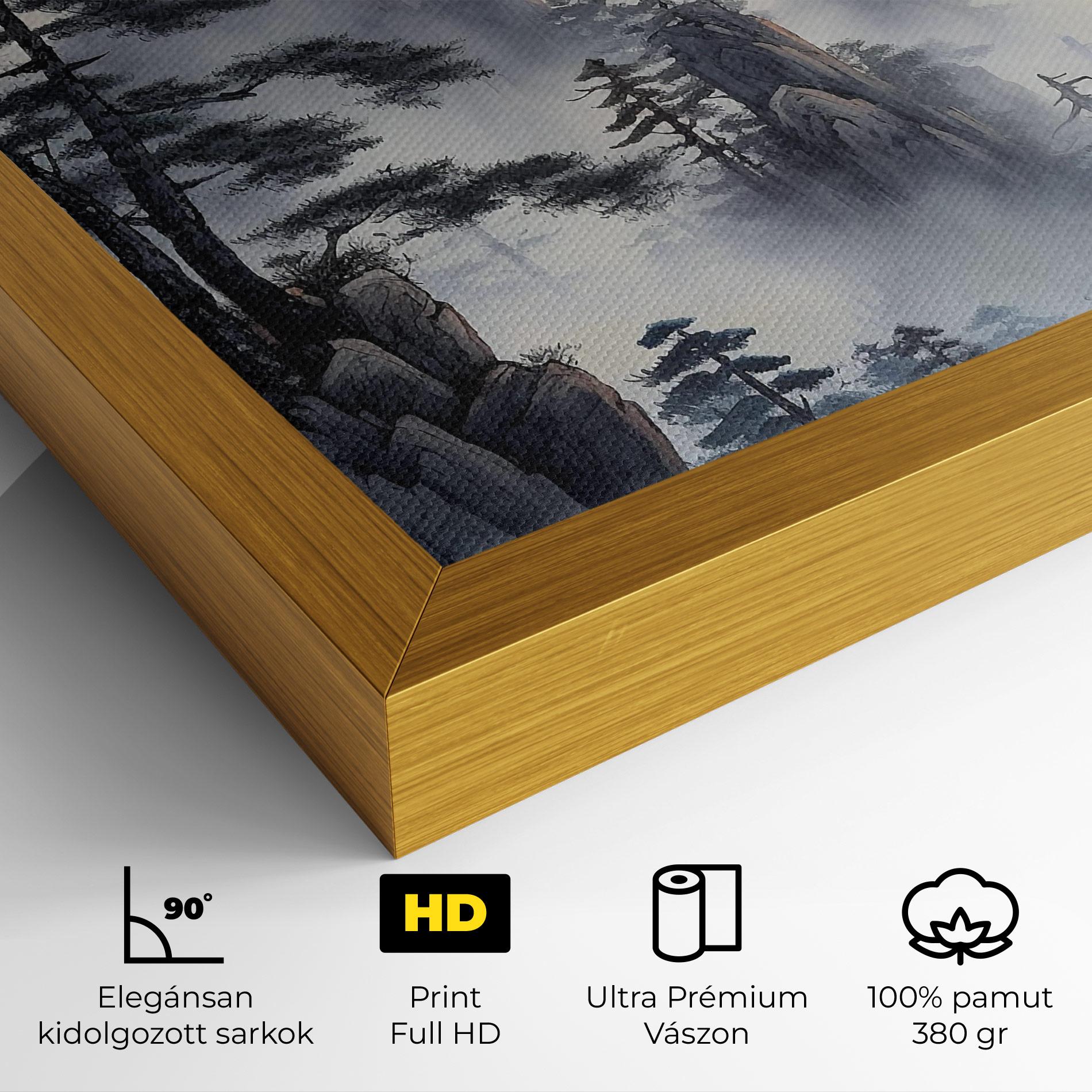 Vászonkép Fog Trees mockup 4