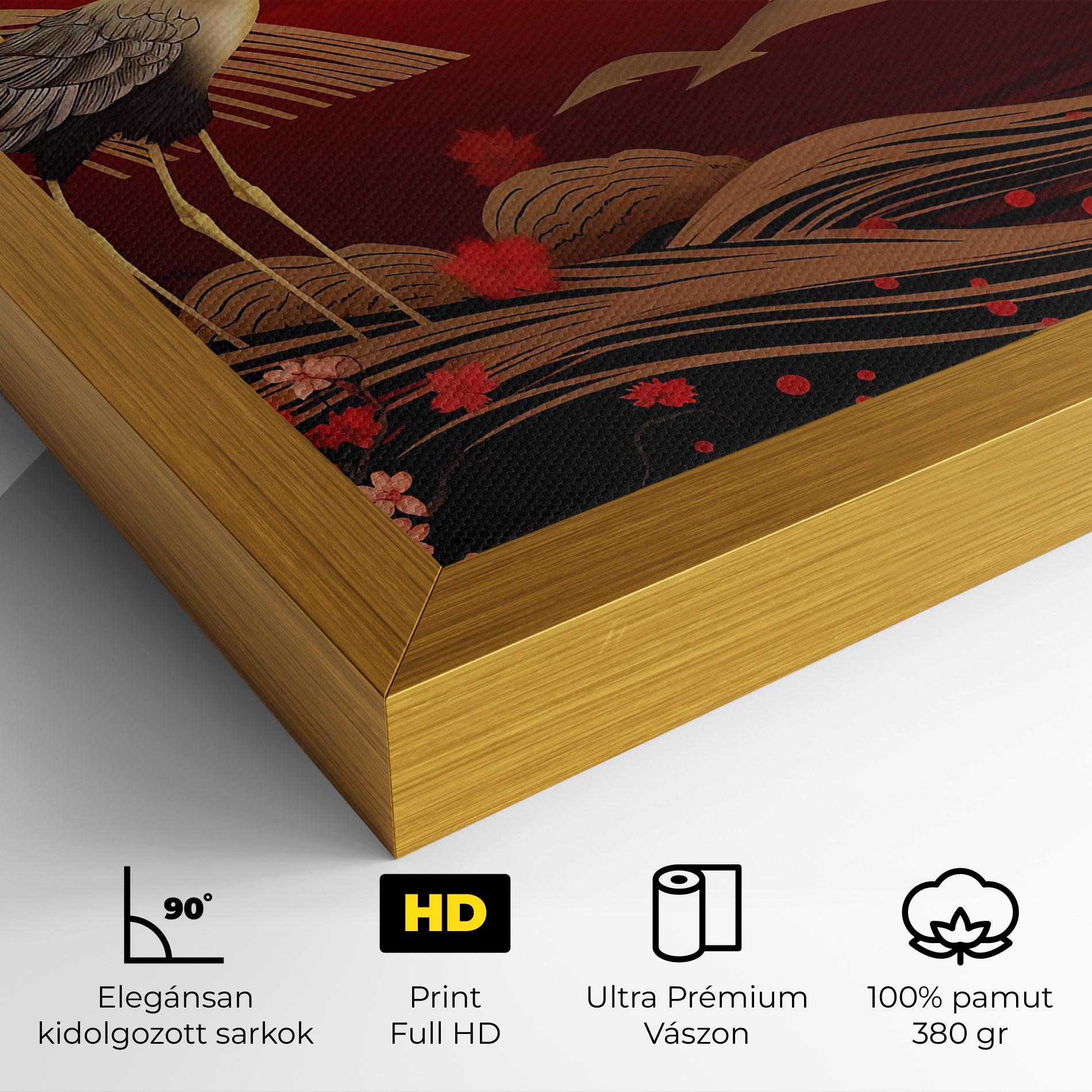 Vászonkép Gold Landscape Painting mockup 4