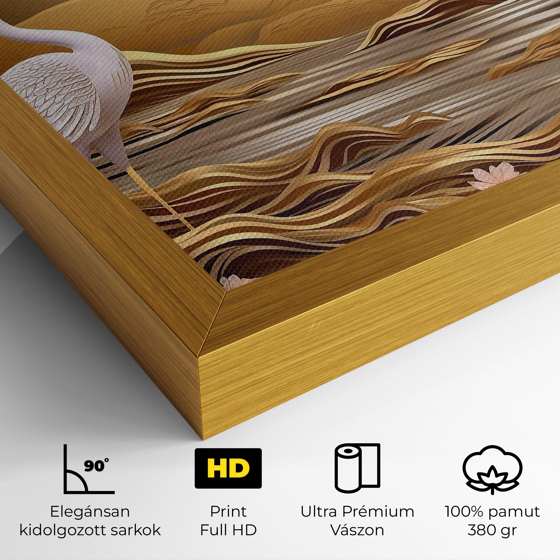 Vászonkép Pink Chinese Flowers mockup 4