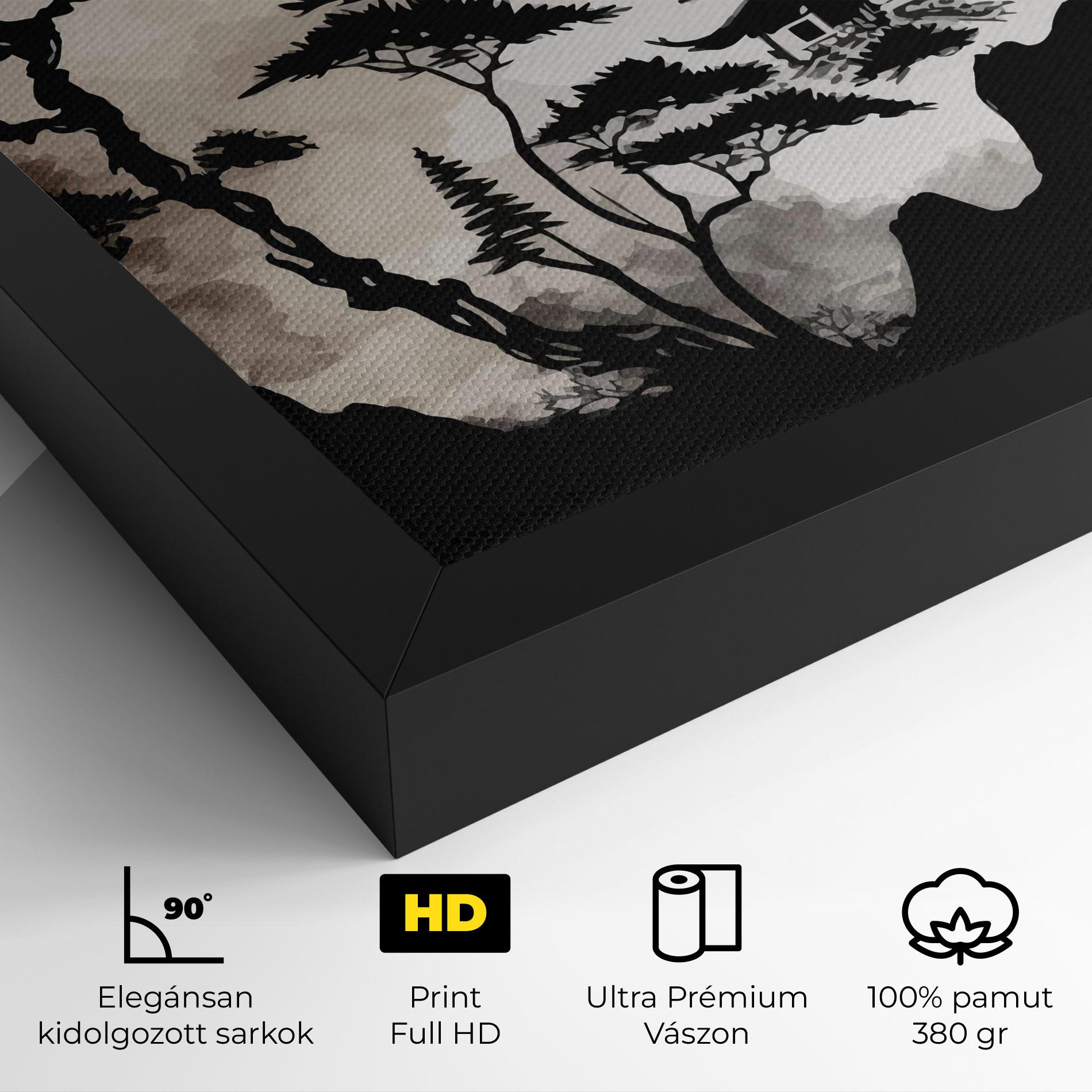 Vászonkép Asian Red Moon mockup 4