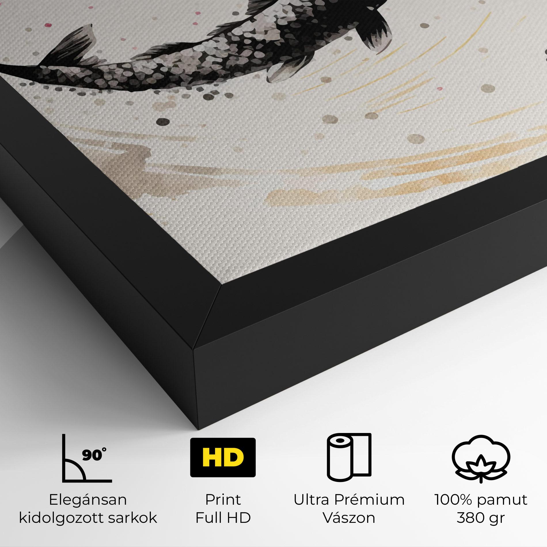 Vászonkép Asiatic Flower Fish mockup 4