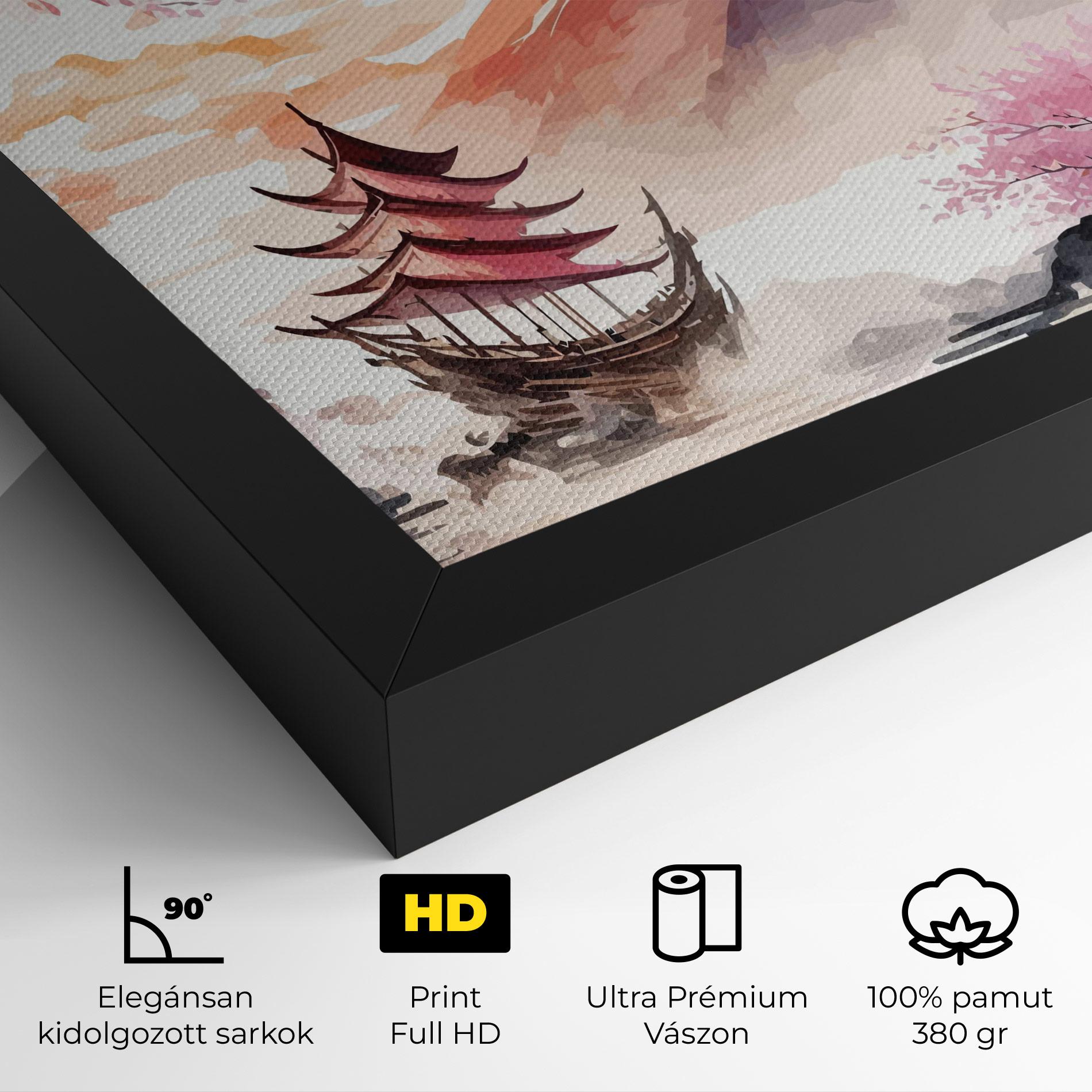 Vászonkép Asiatic Purple Mountain mockup 4