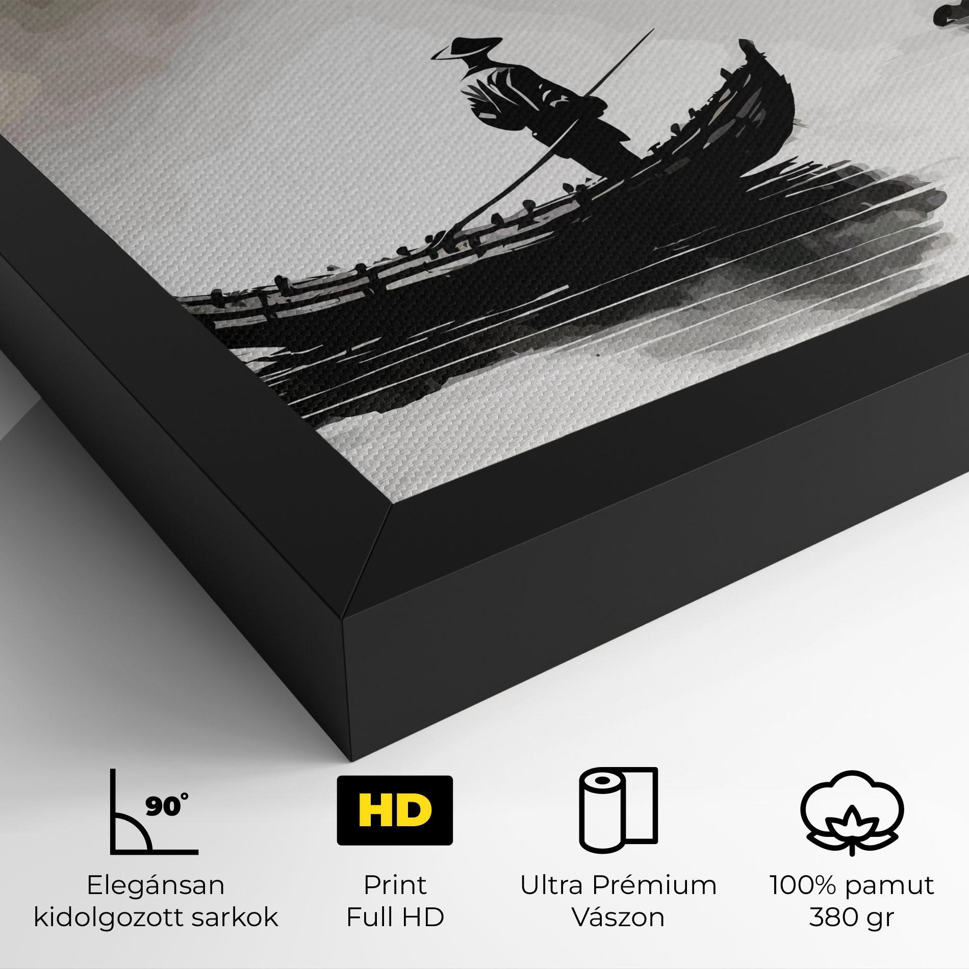 Vászonkép Black Ink Boat mockup 4