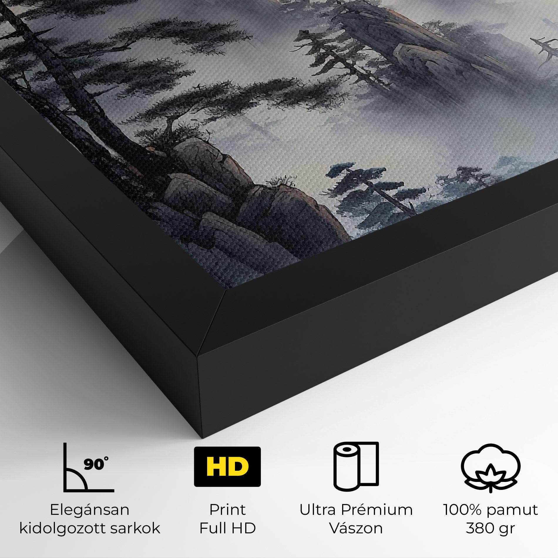 Vászonkép Fog Trees mockup 4