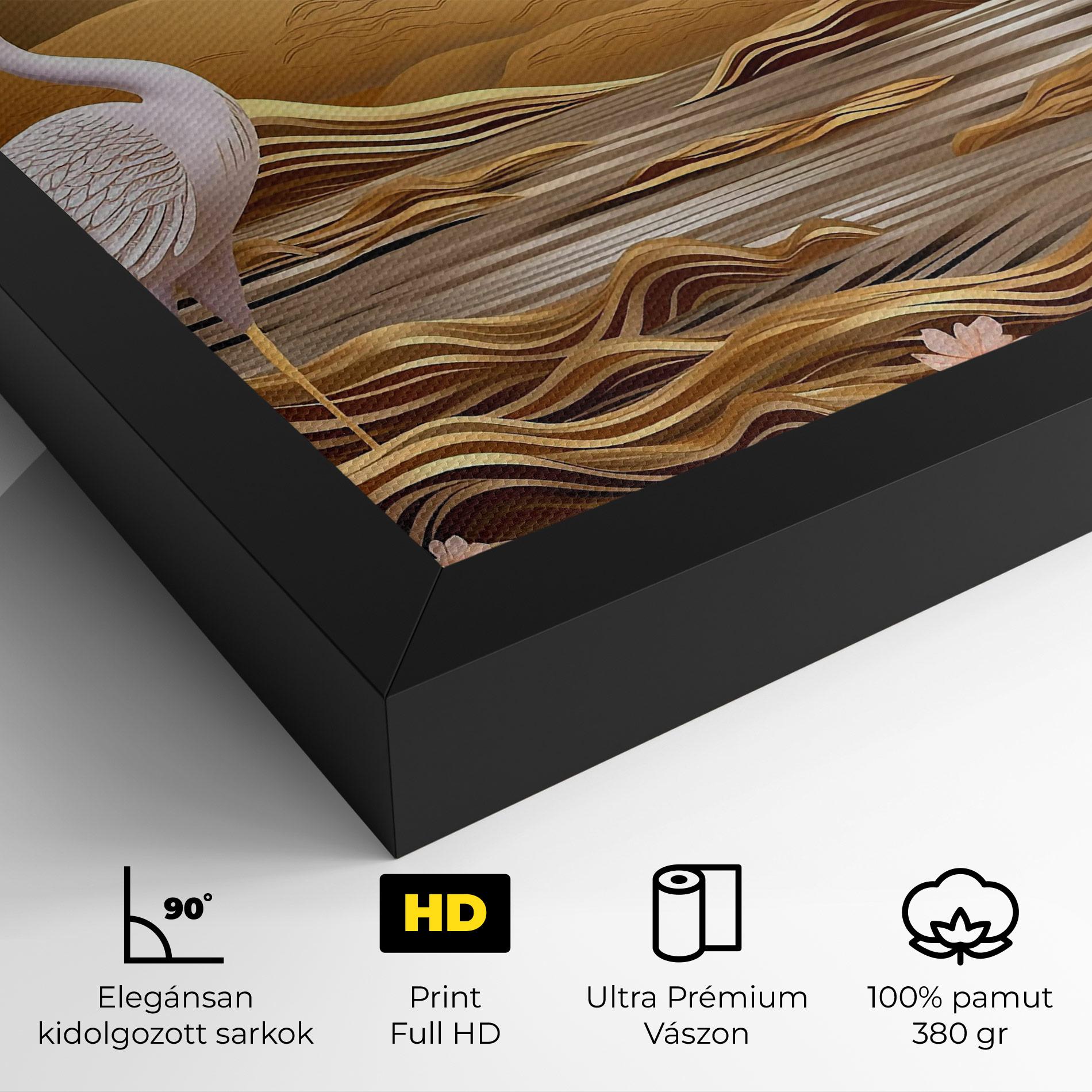 Vászonkép Pink Chinese Flowers mockup 4