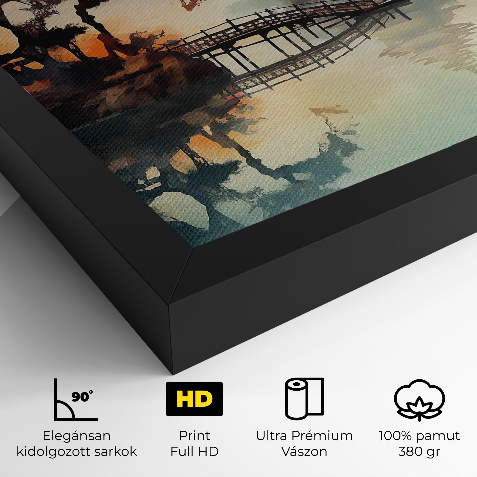 Vászonkép Sunset Fog Water mockup 4