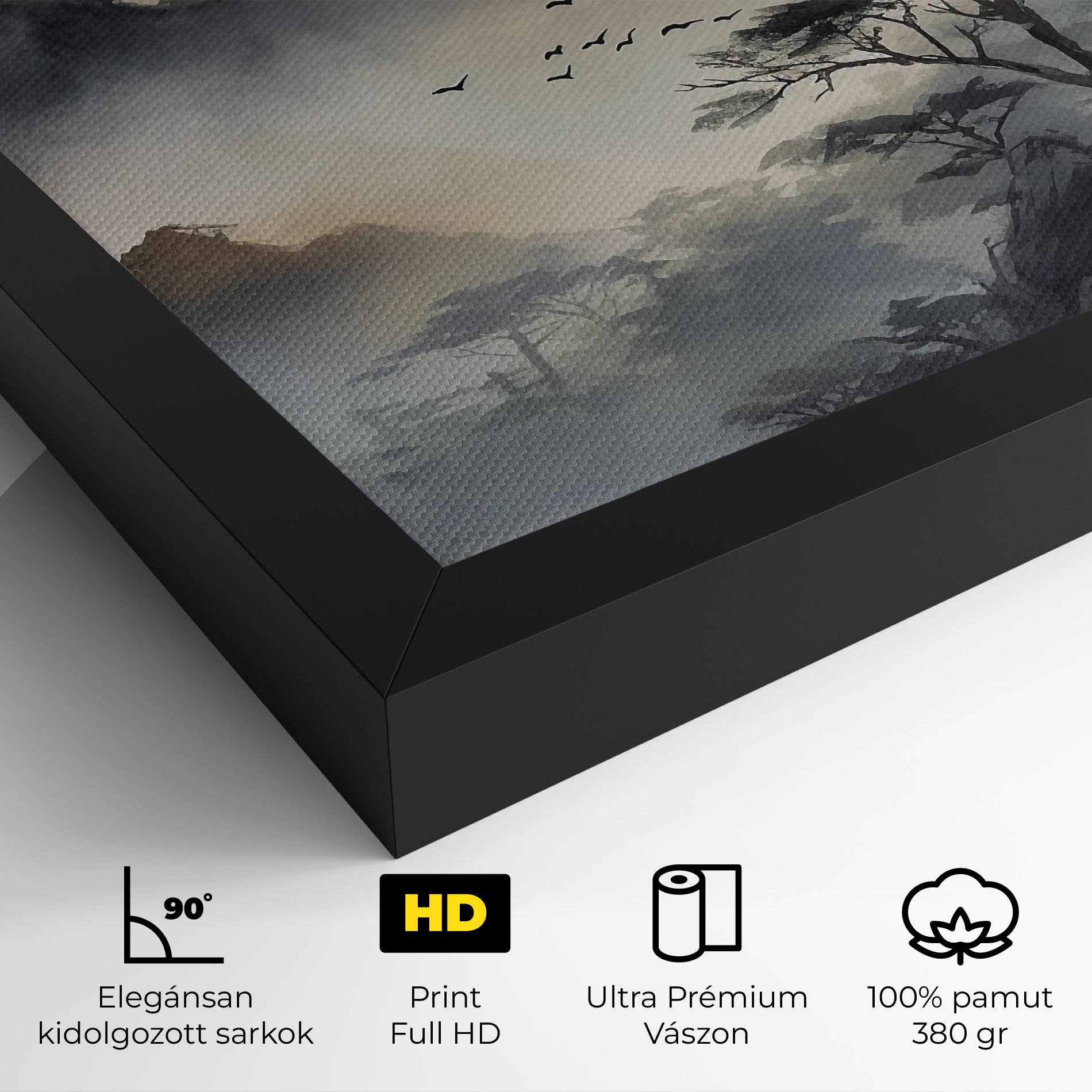 Vászonkép Sunset Fog mockup 4