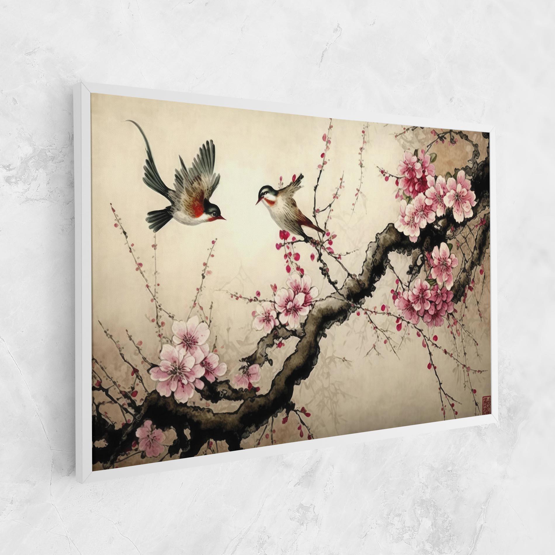Vászonkép Cherry Blossom Birds mockup 1