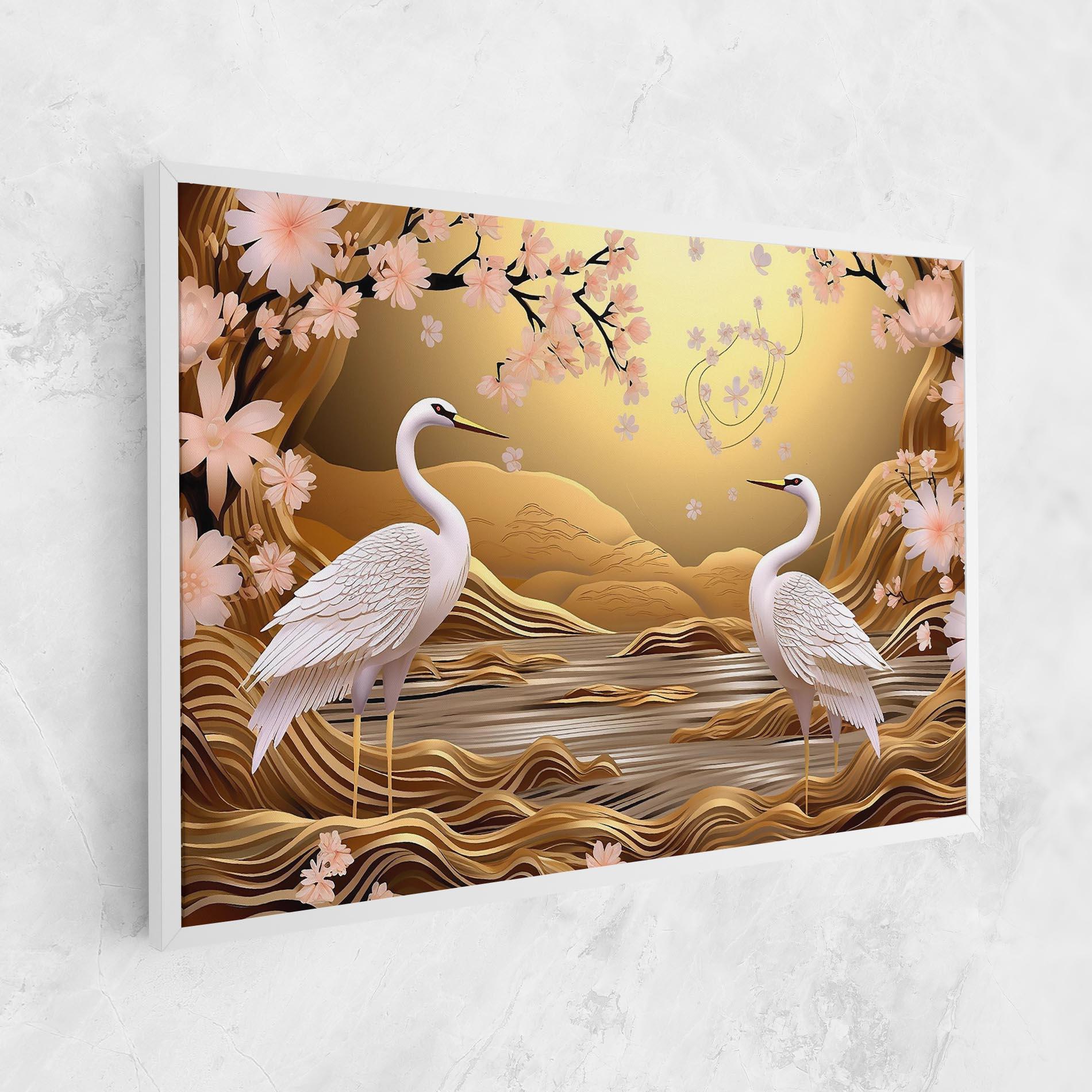 Vászonkép Pink Chinese Flowers mockup 1