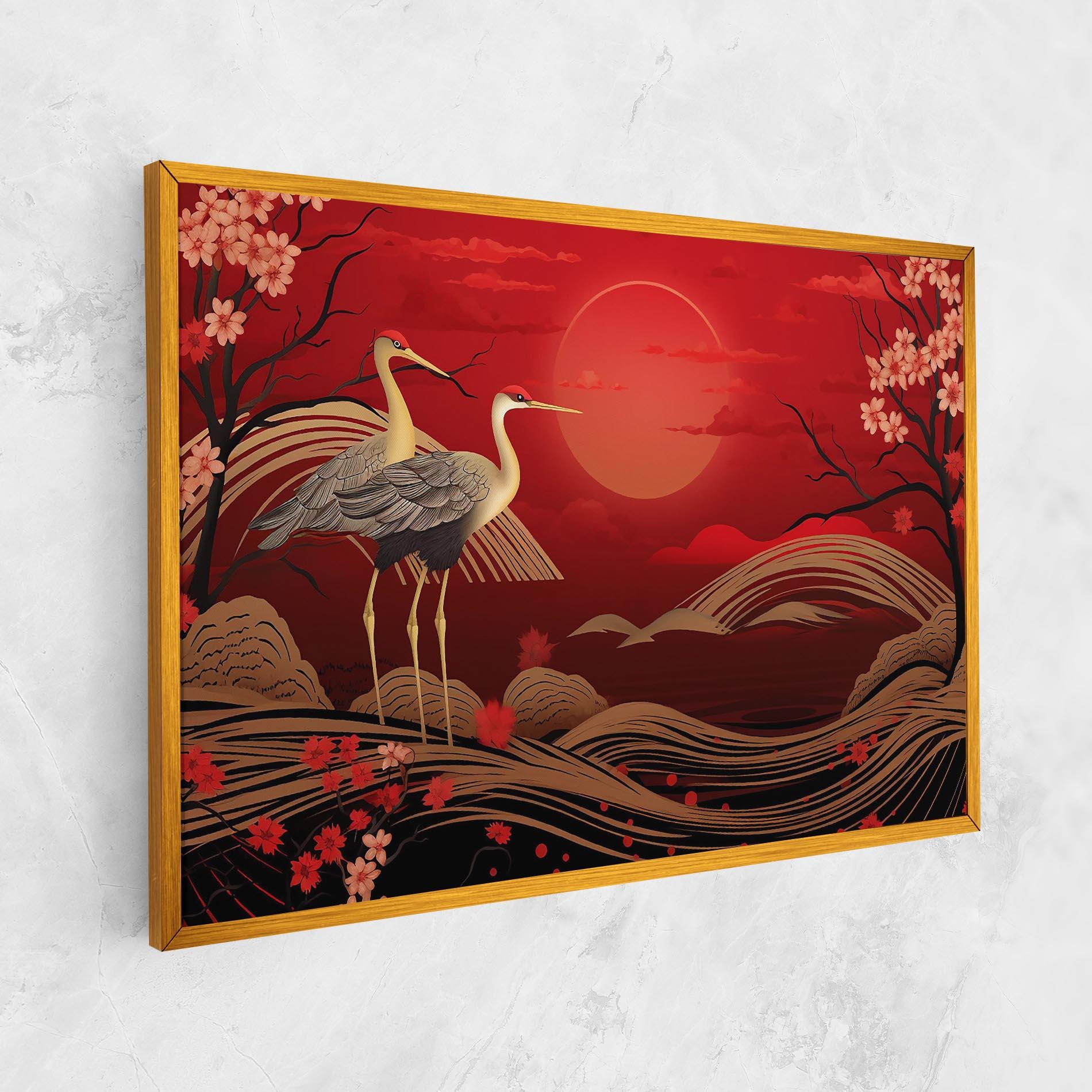 Vászonkép Gold Landscape Painting mockup 1