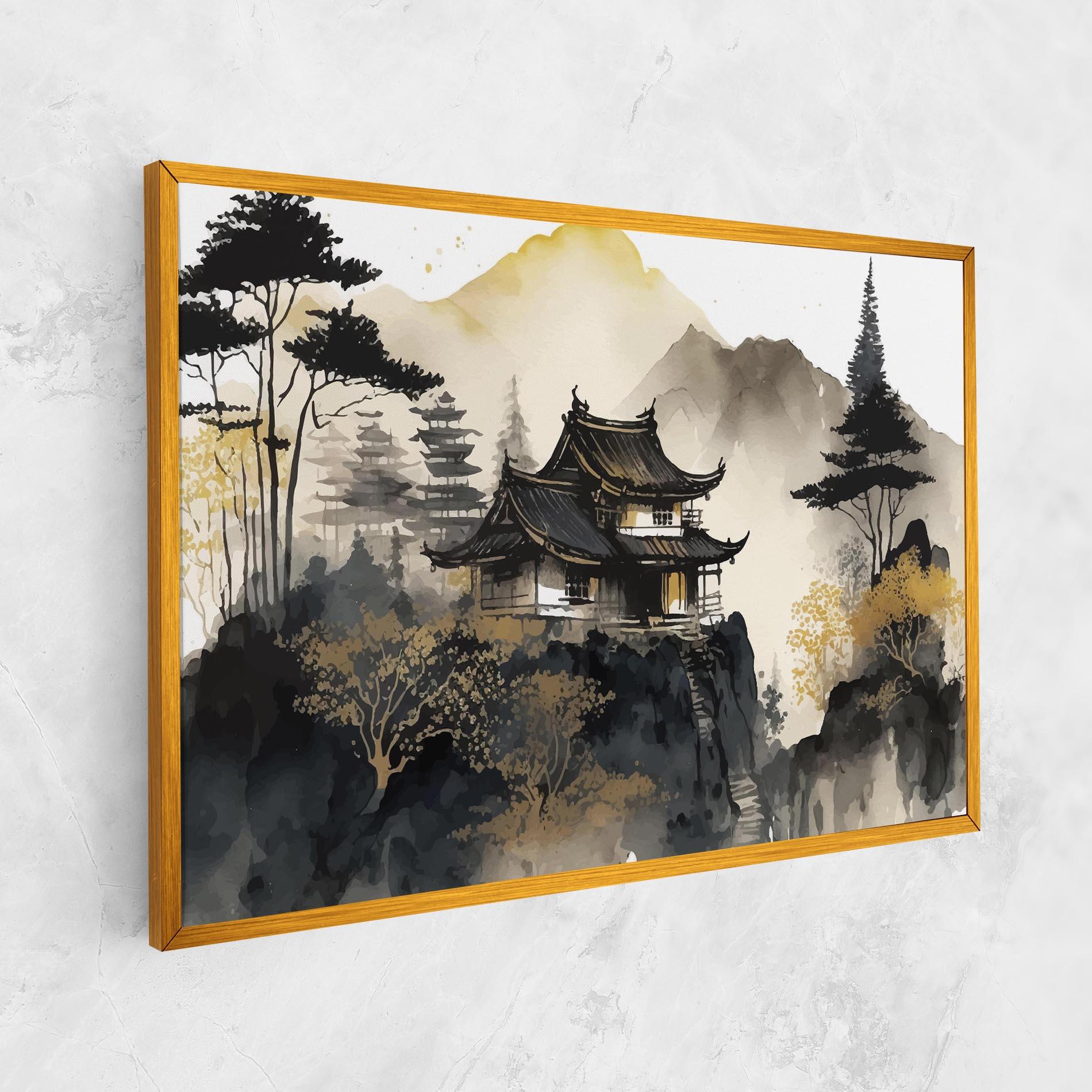 Vászonkép Japanese Temple mockup 1