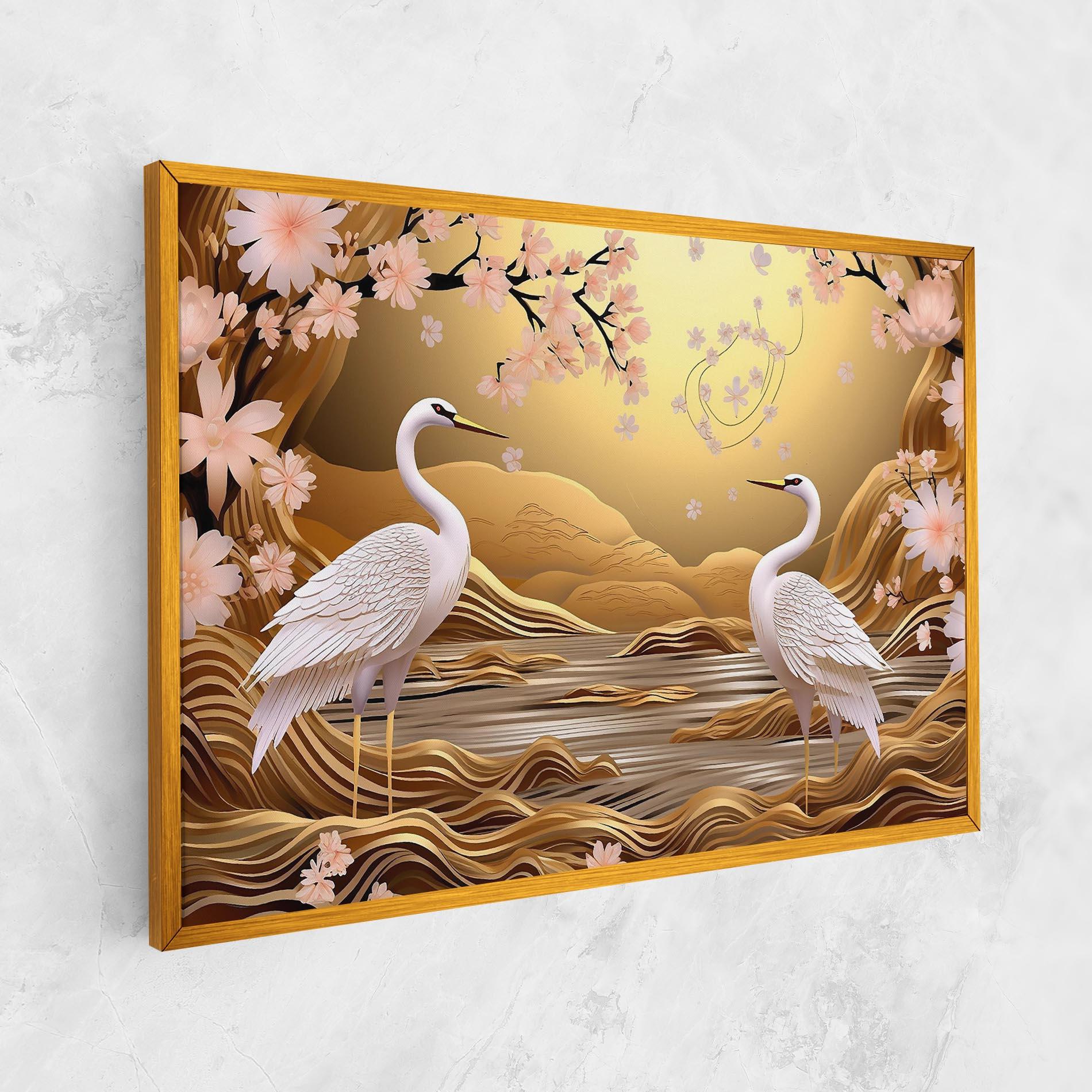 Vászonkép Pink Chinese Flowers mockup 1