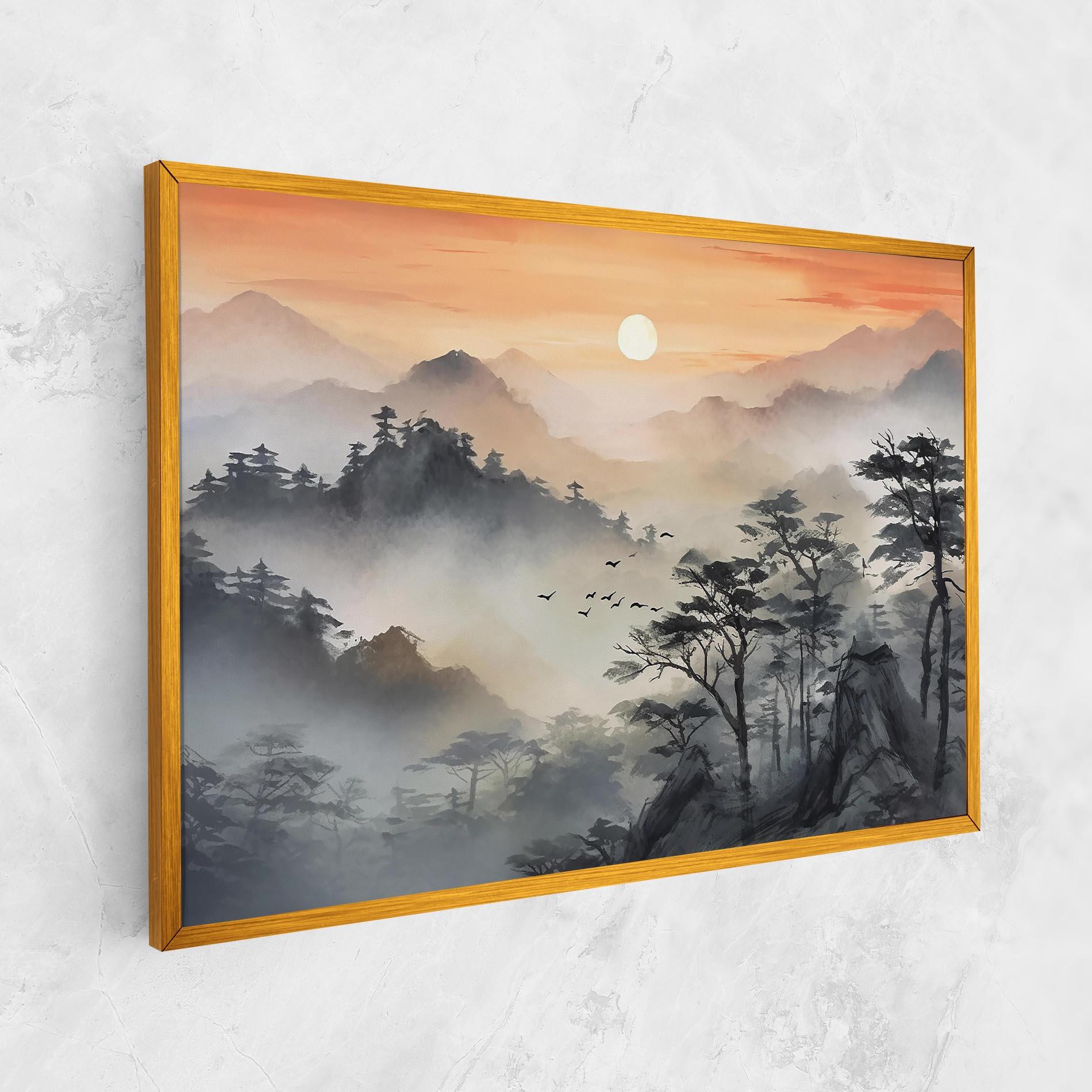 Vászonkép Sunset Fog mockup 1