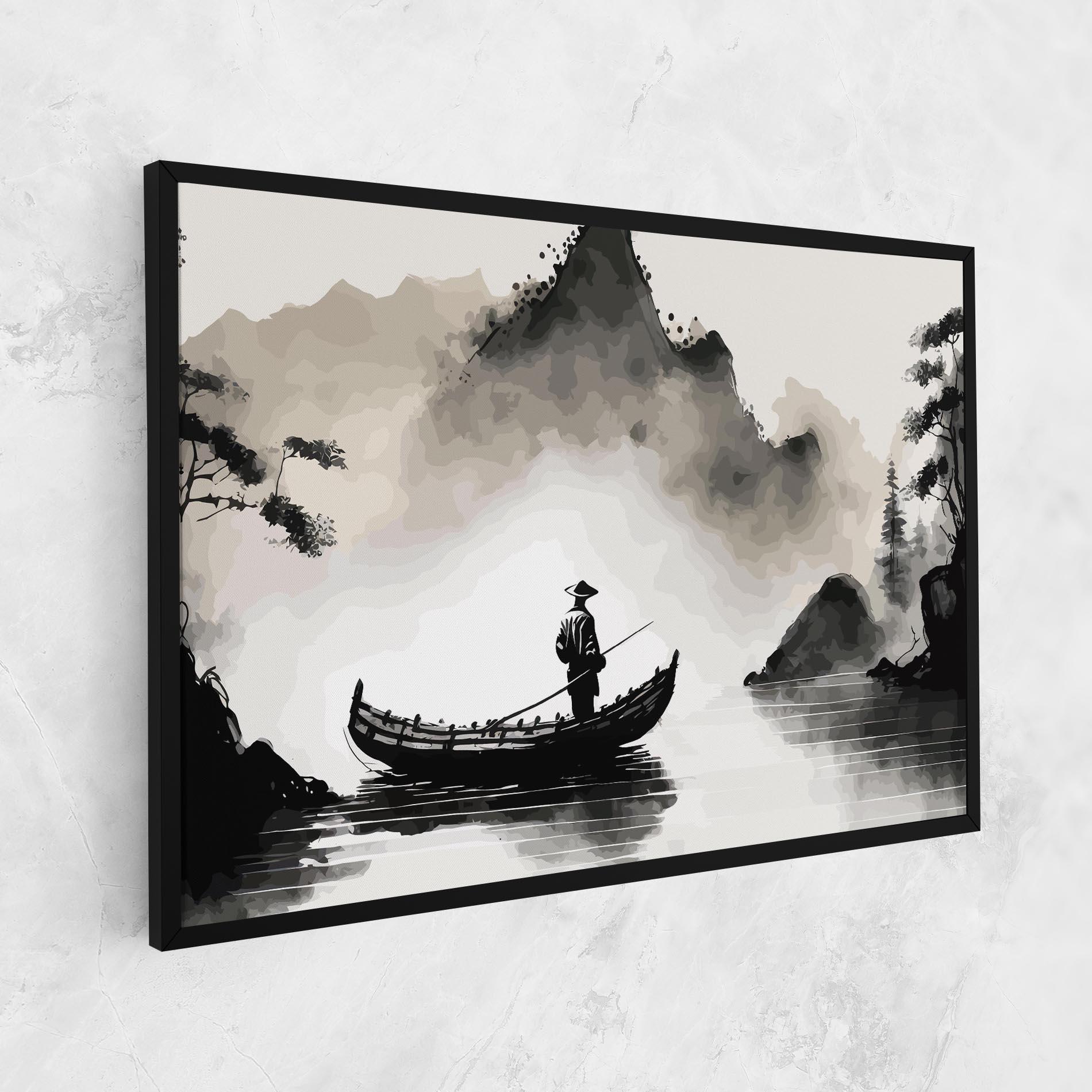 Vászonkép Black Ink Boat mockup 1