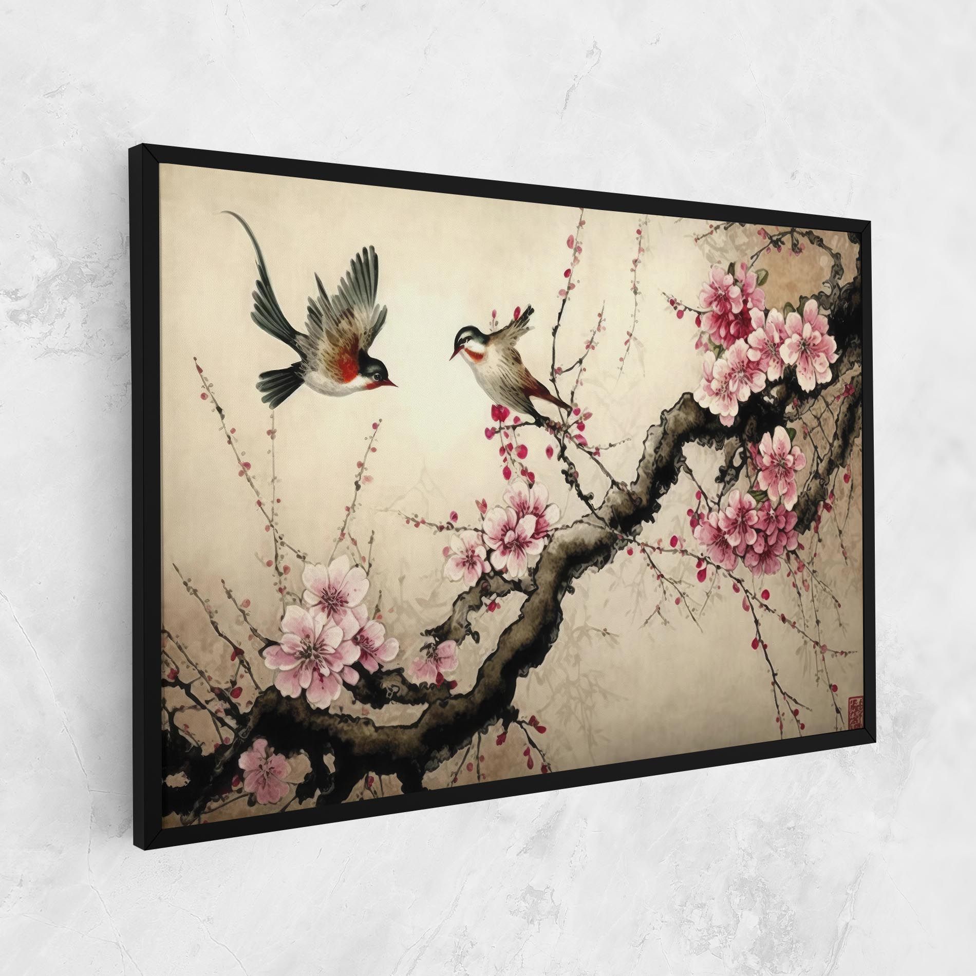 Cherry Blossom Birds mockup 1