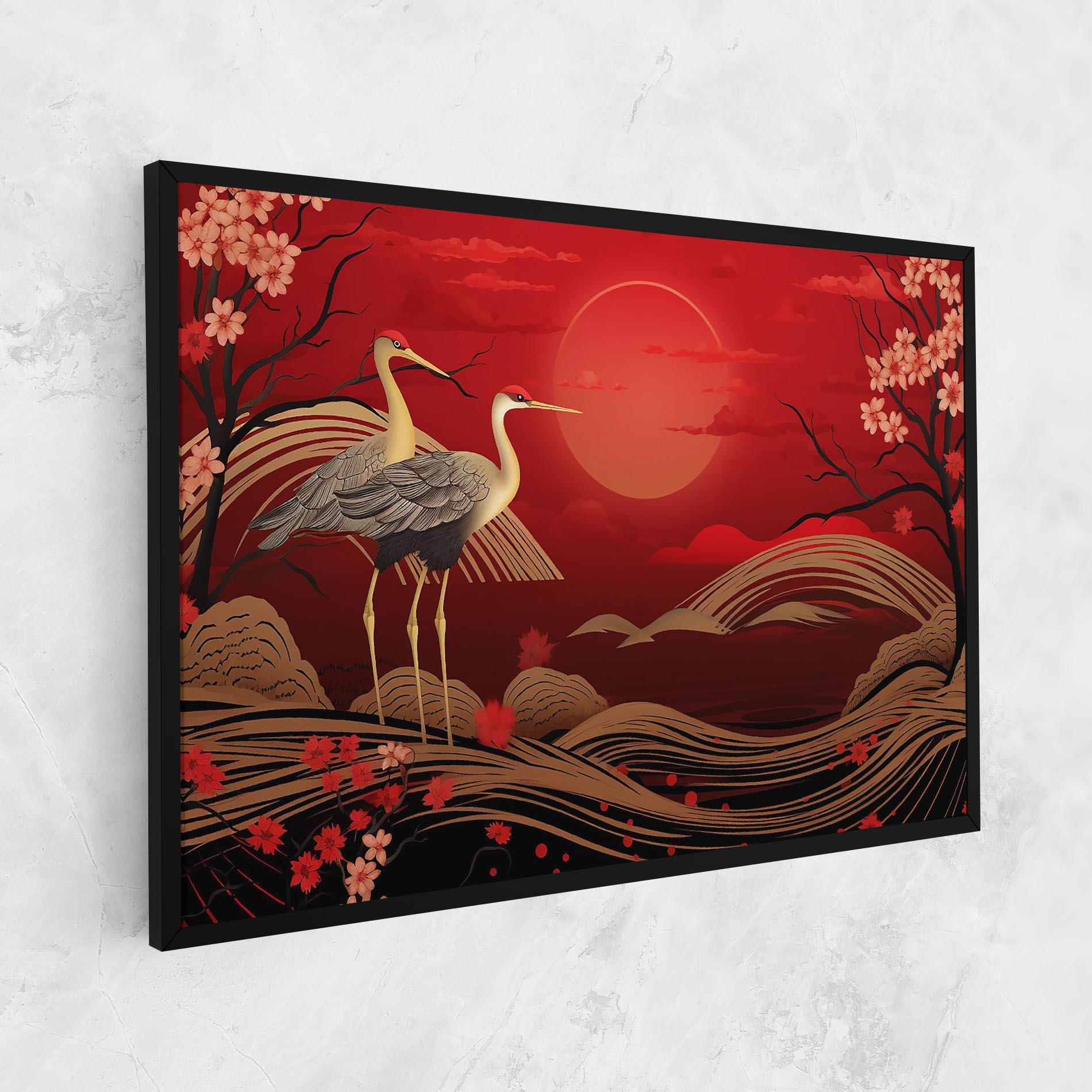 Vászonkép Gold Landscape Painting mockup 1