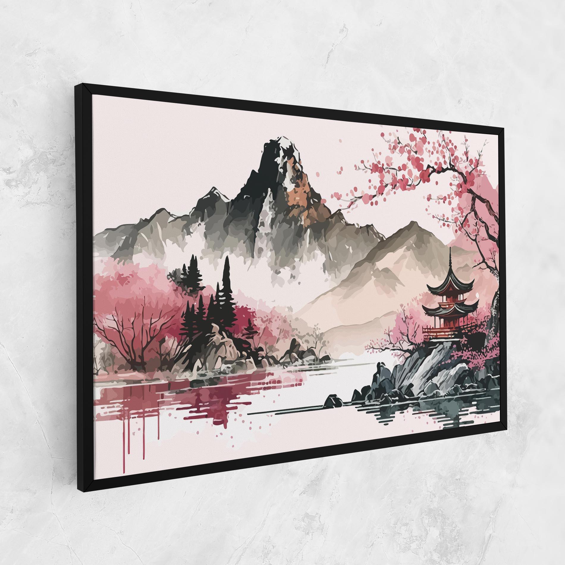 Vászonkép Pink Asian View mockup 1