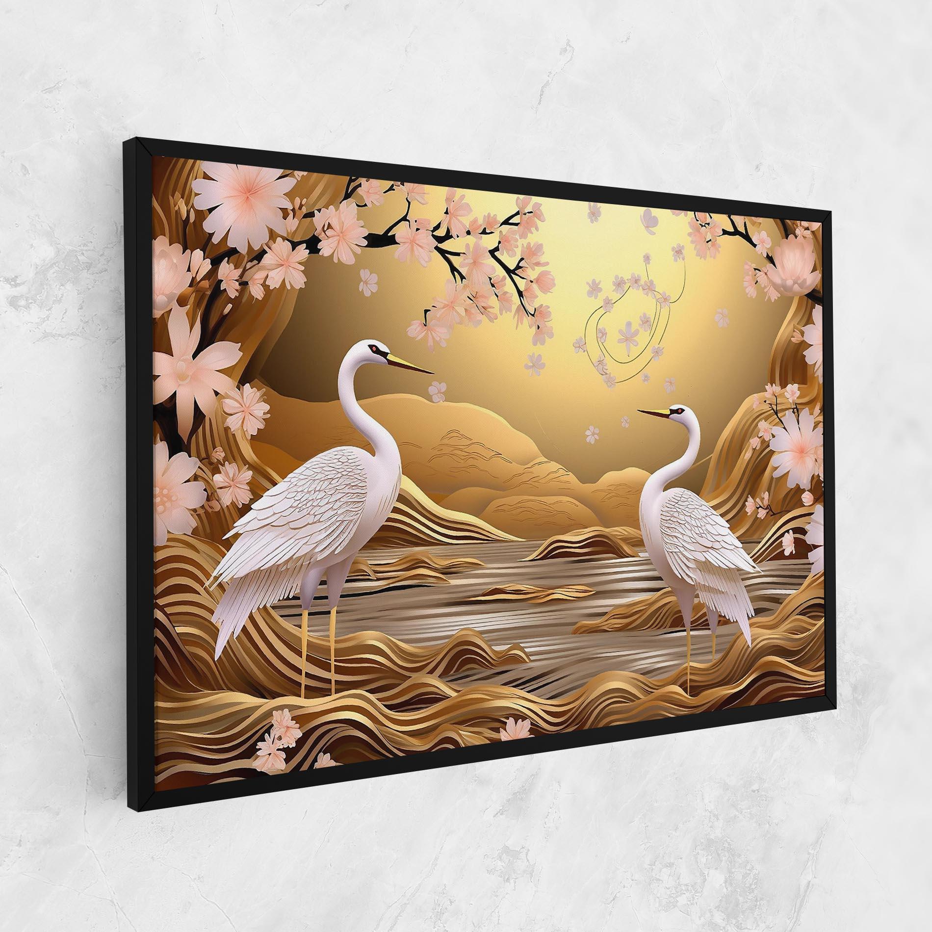 Vászonkép Pink Chinese Flowers mockup 1