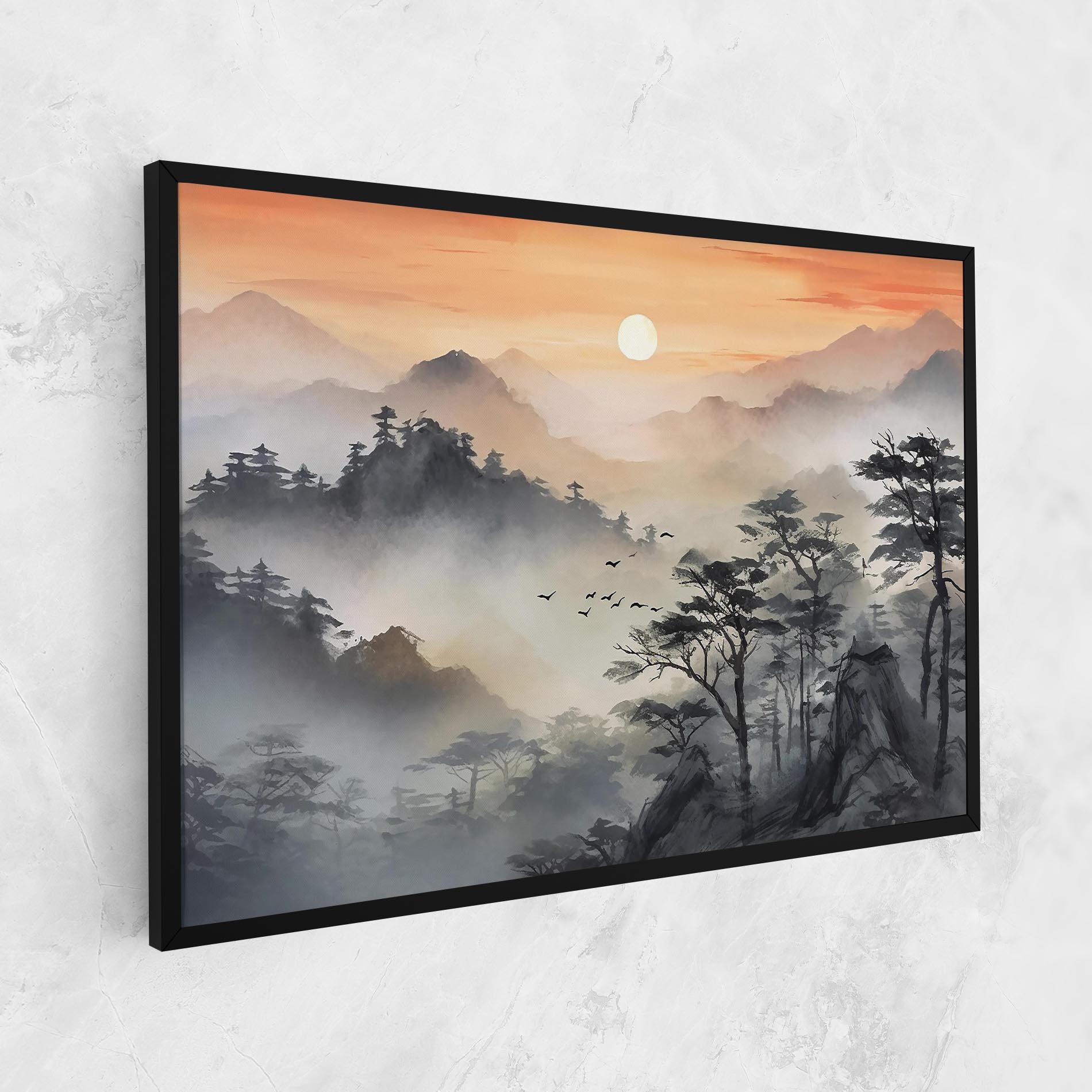 Vászonkép Sunset Fog mockup 1