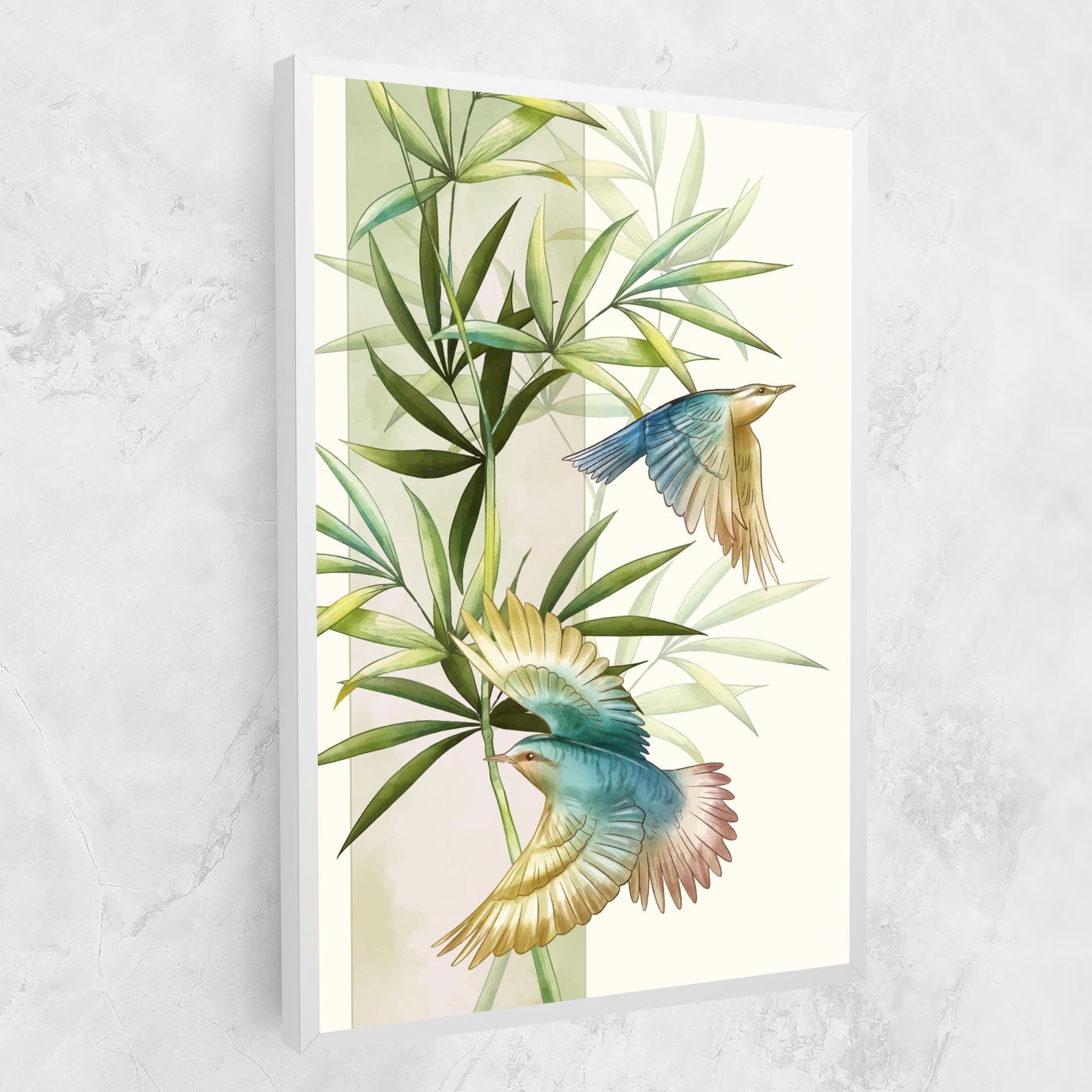 Asiatic Blue Birds mockup 1