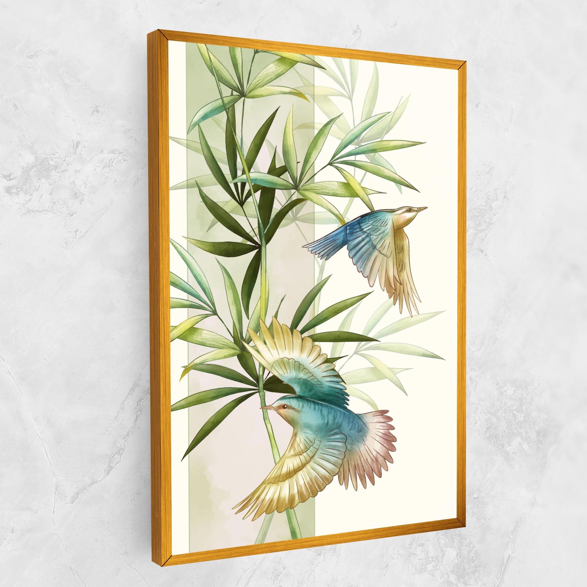 Vászonkép Asiatic Blue Birds mockup 1