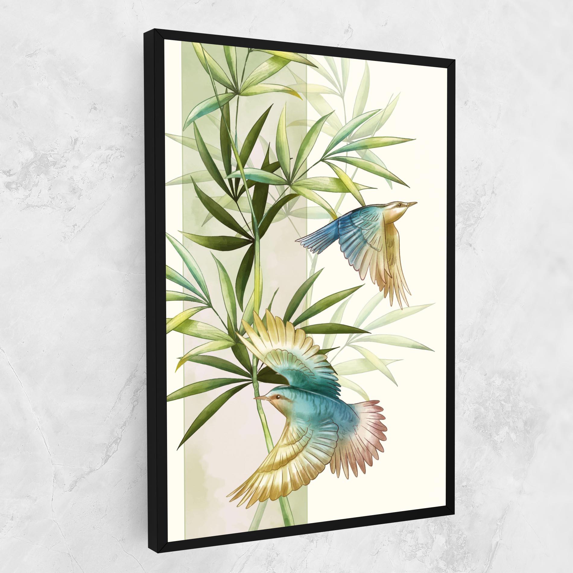 Vászonkép Asiatic Blue Birds mockup 1