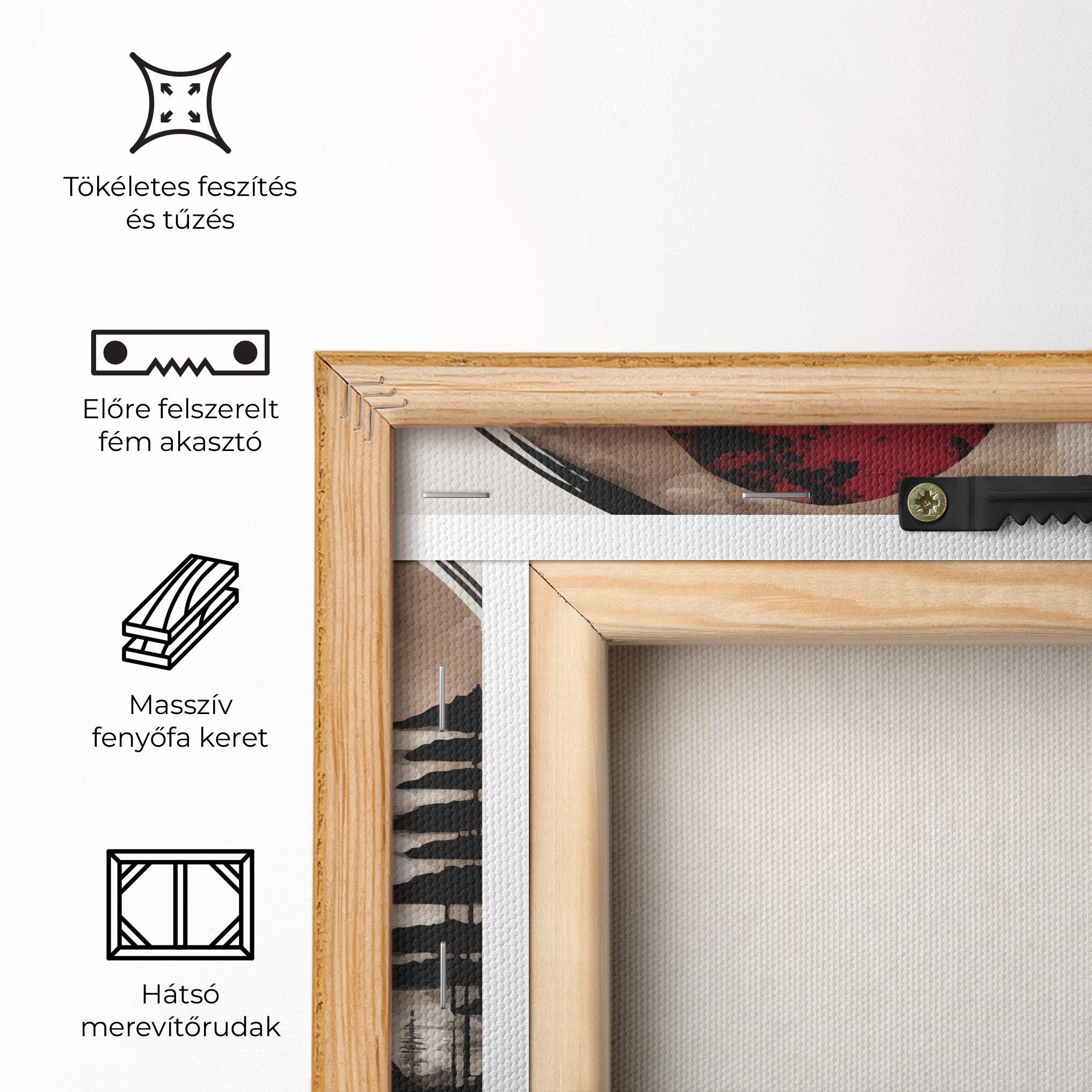 Vászonkép Asian Red Moon mockup 5