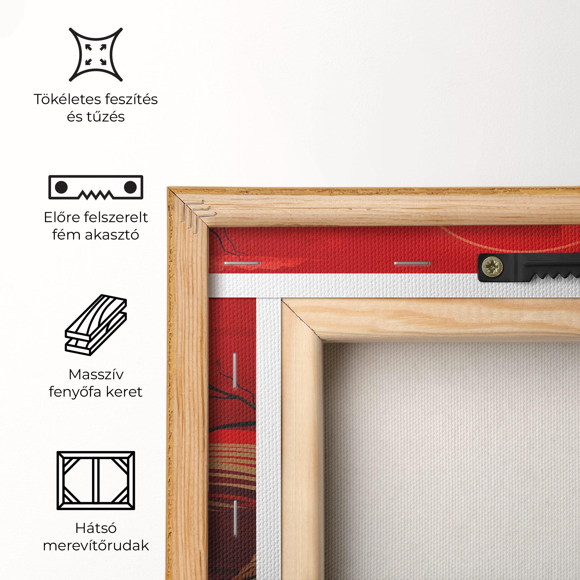 Vászonkép Gold Landscape Painting mockup 5