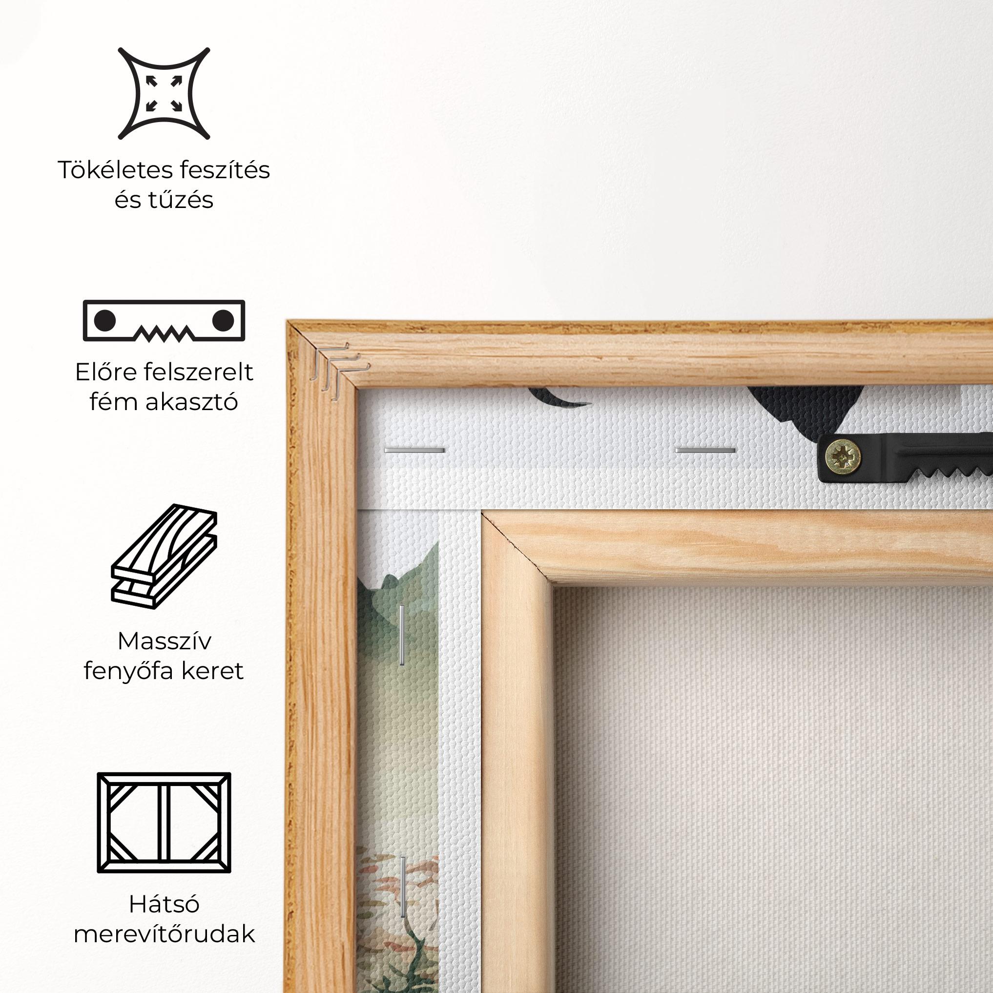 Vászonkép Green Mountain Moon mockup 5