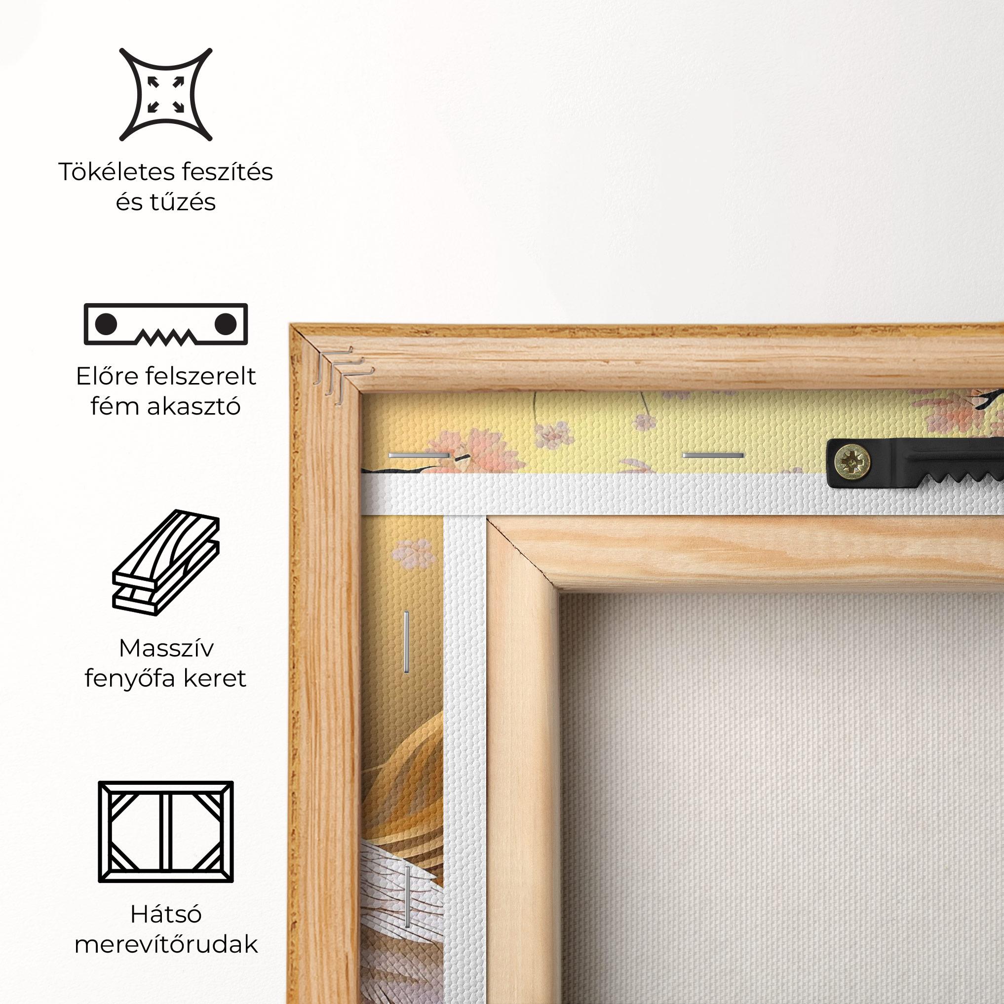 Vászonkép Pink Chinese Flowers mockup 5