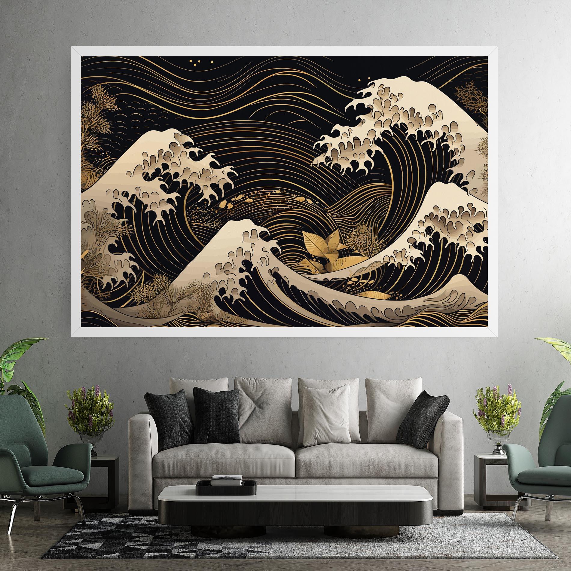 Vászonkép Asiatic Gold Wave mockup 7