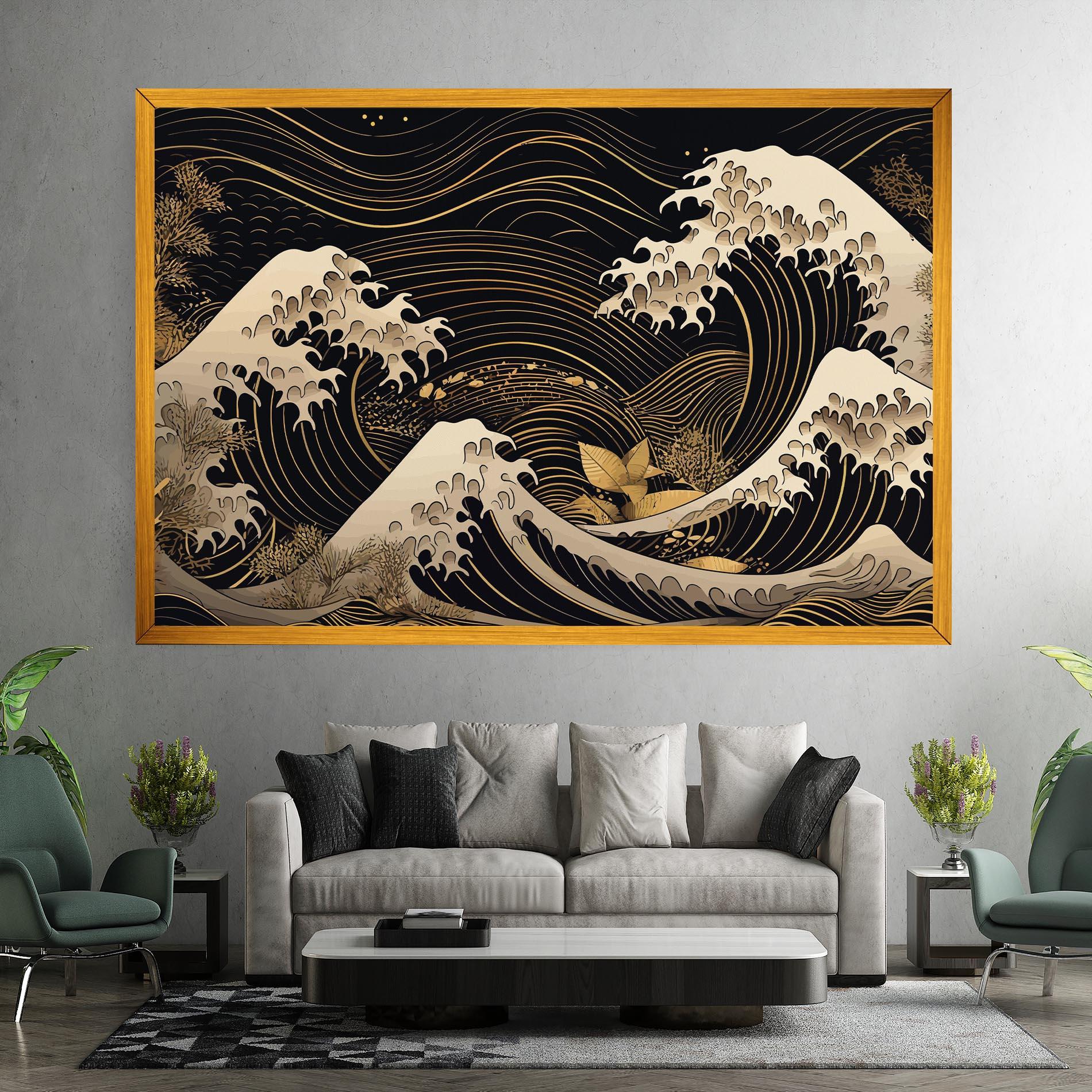 Vászonkép Asiatic Gold Wave mockup 7