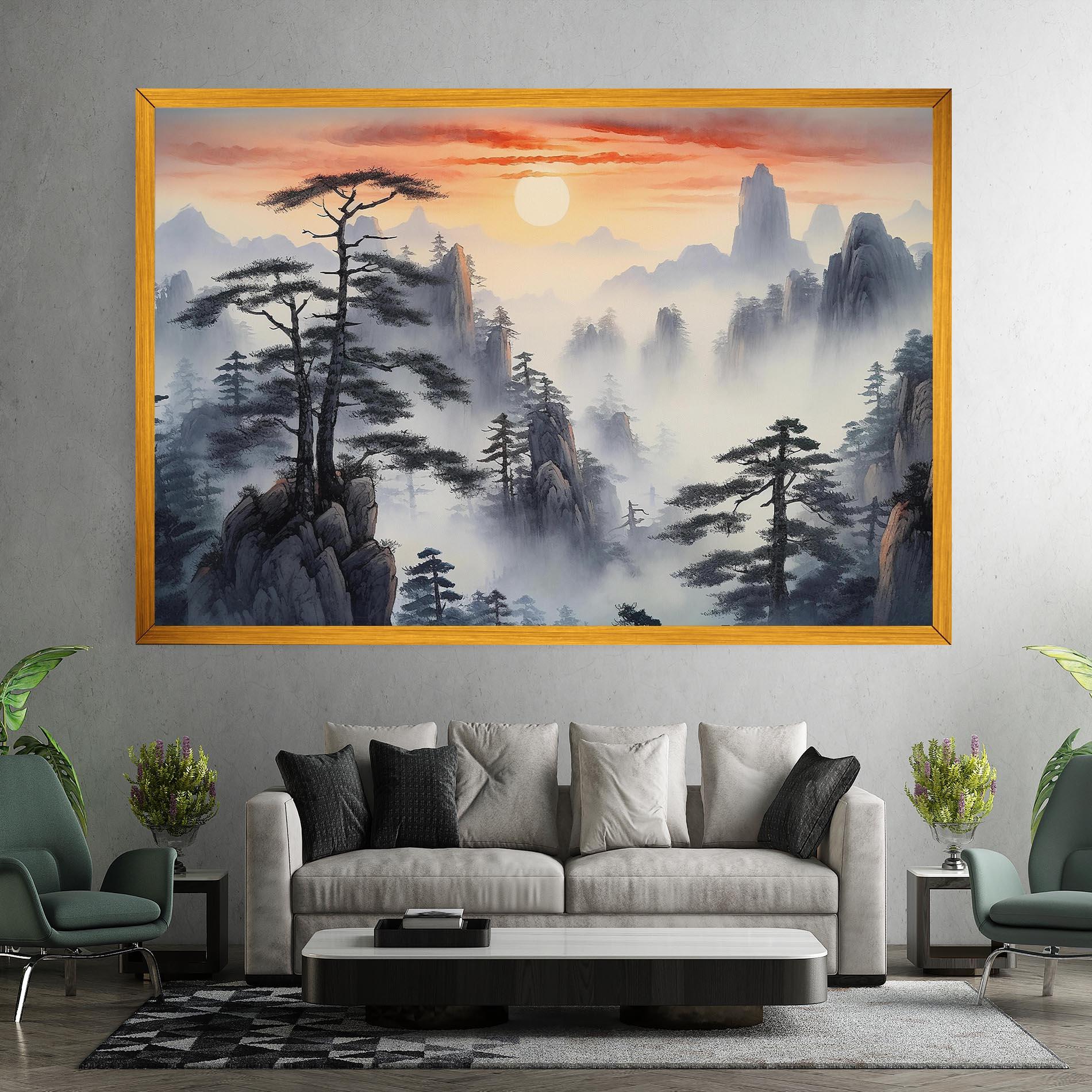 Vászonkép Fog Trees mockup 7