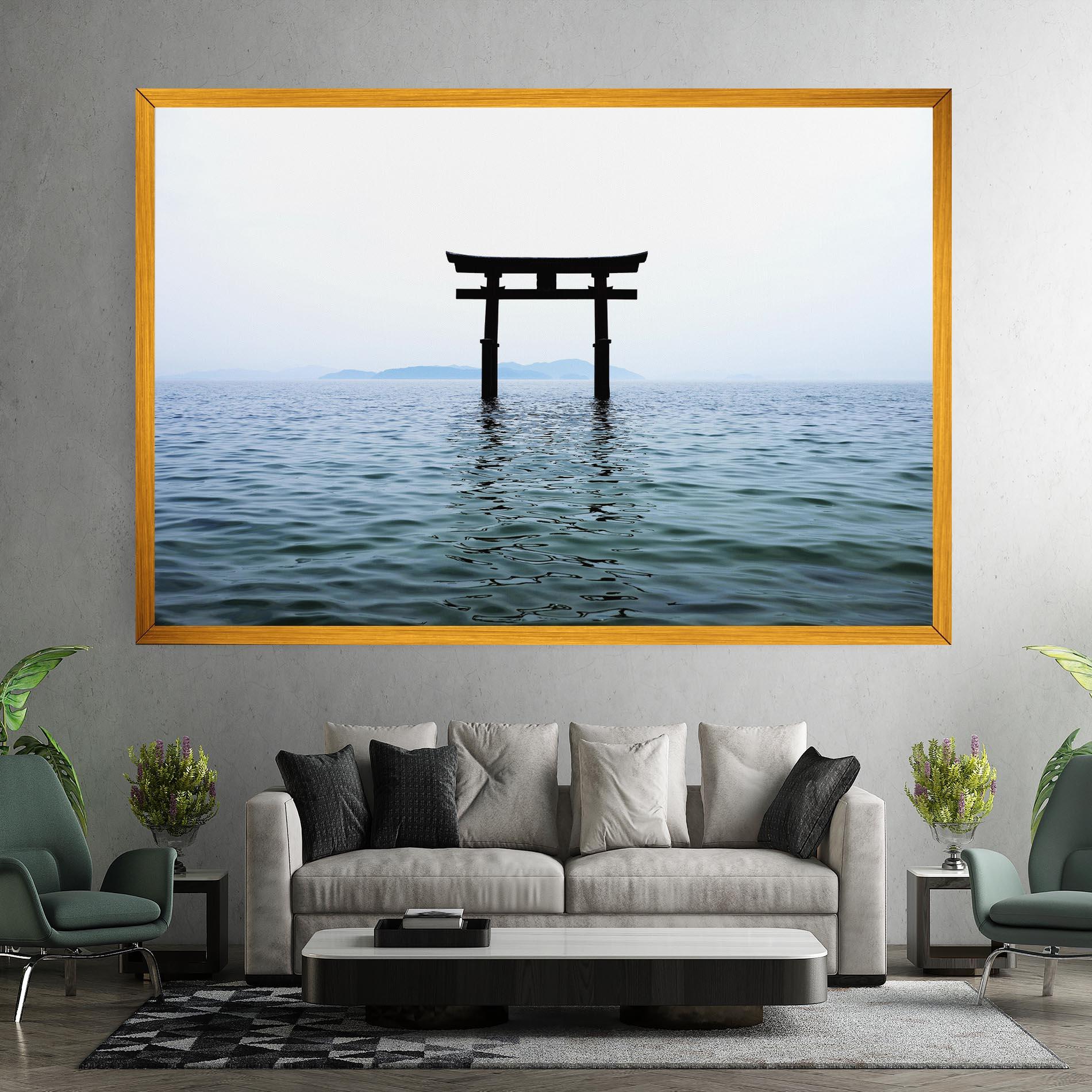 Vászonkép Japan Lake Gate mockup 7