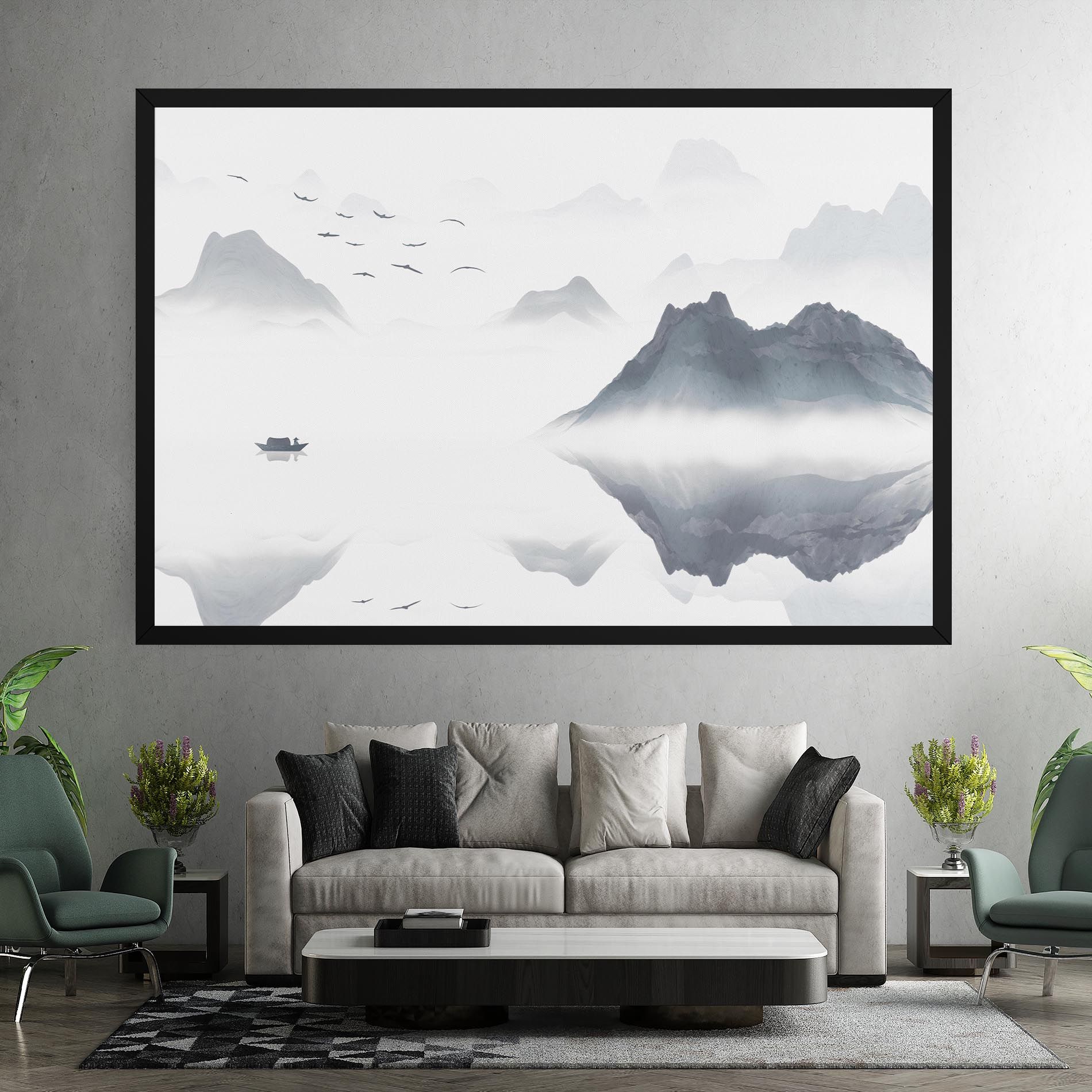 Chinese Style Mountains mockup 7
