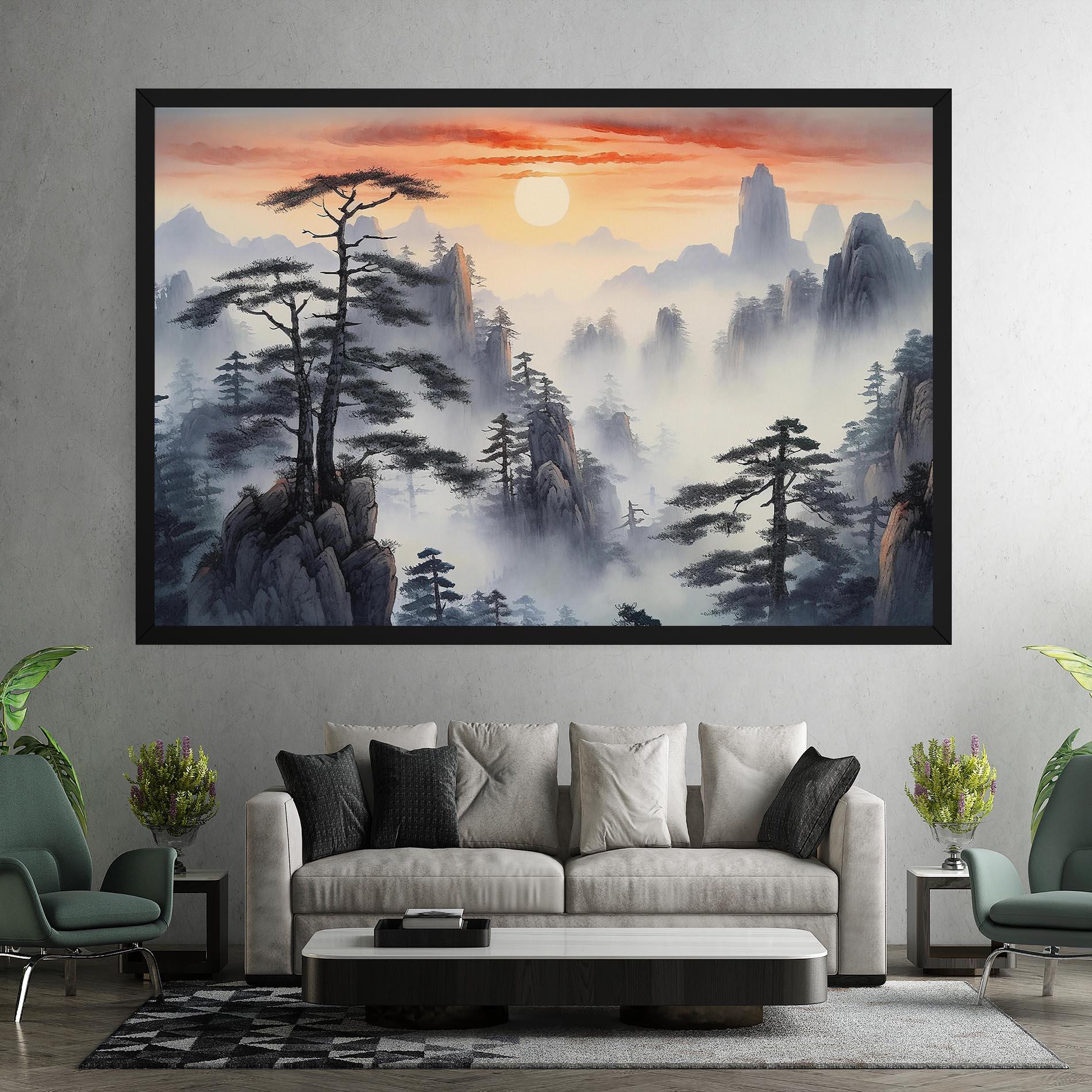 Vászonkép Fog Trees mockup 7