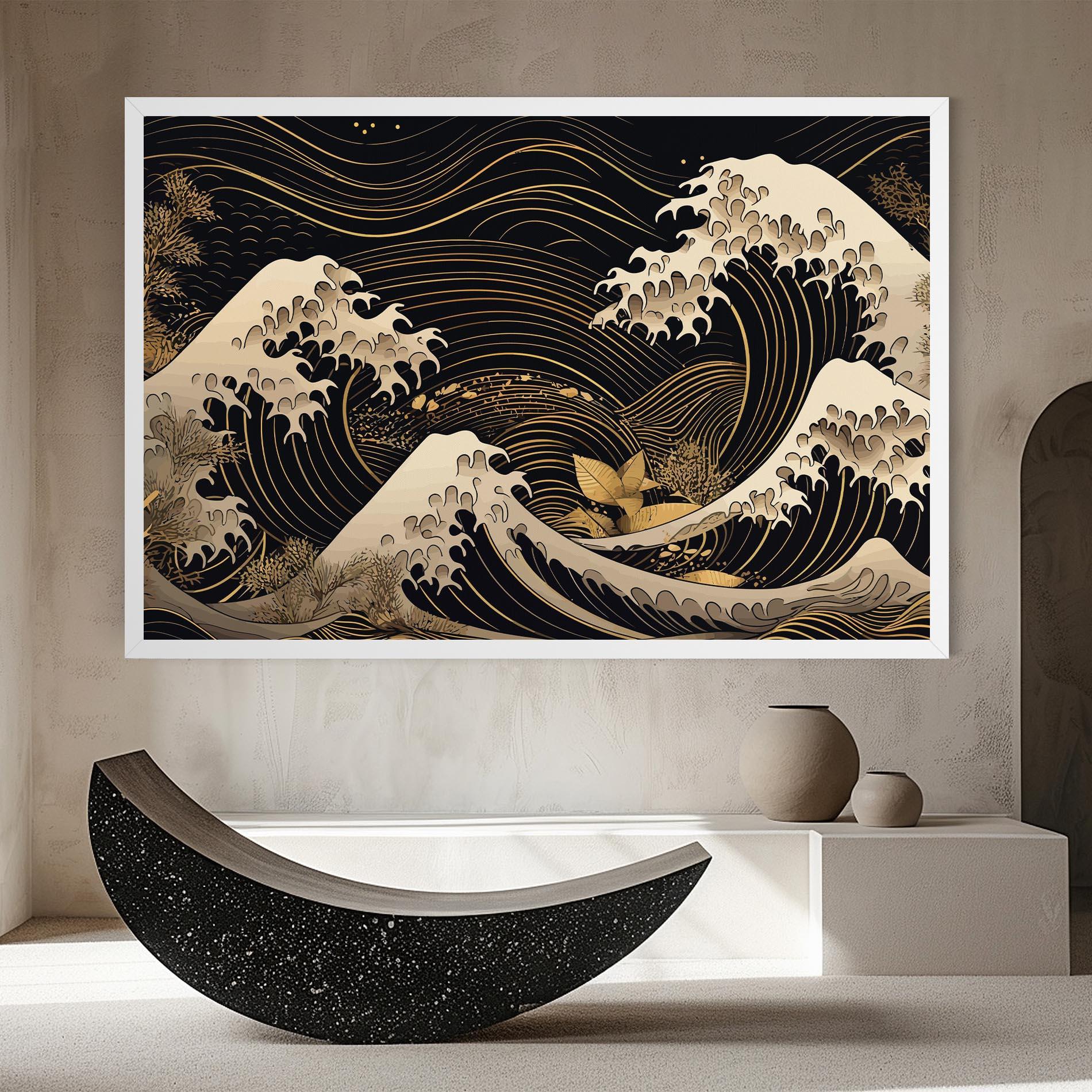 Vászonkép Asiatic Gold Wave mockup 8