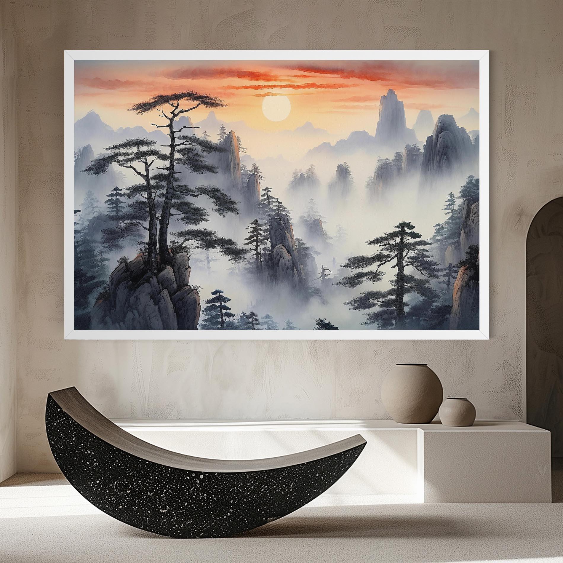 Vászonkép Fog Trees mockup 8
