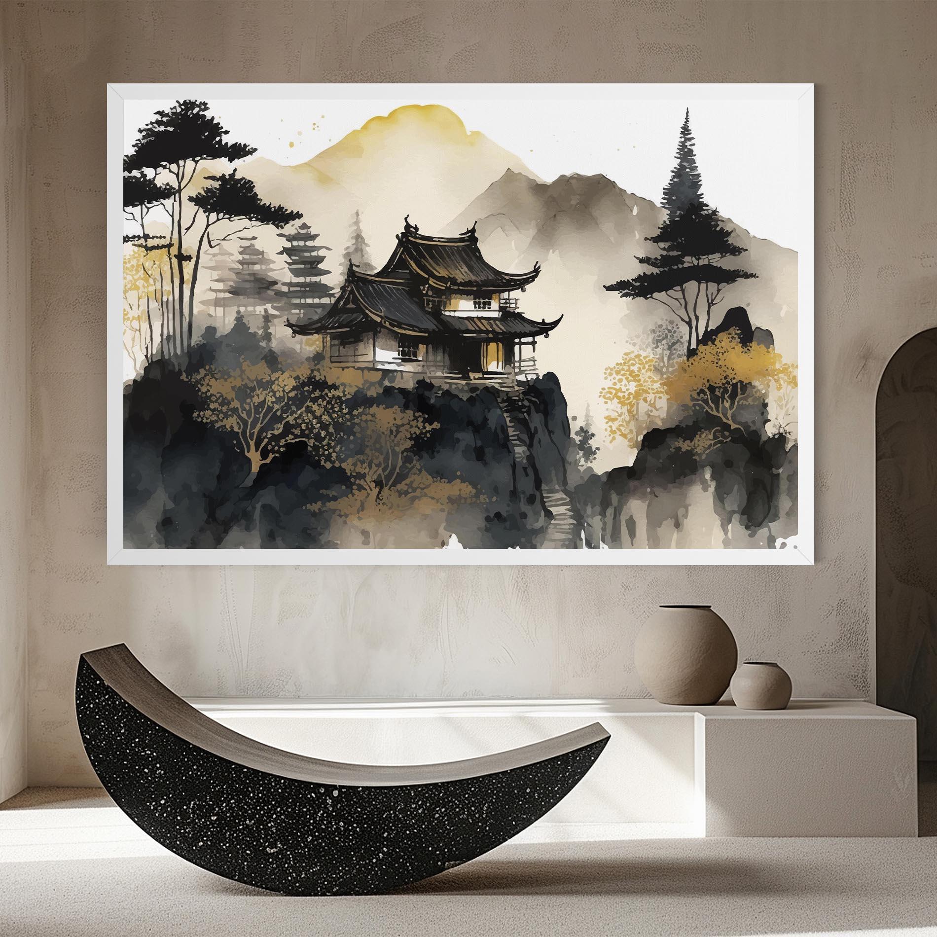 Vászonkép Japanese Temple mockup 8