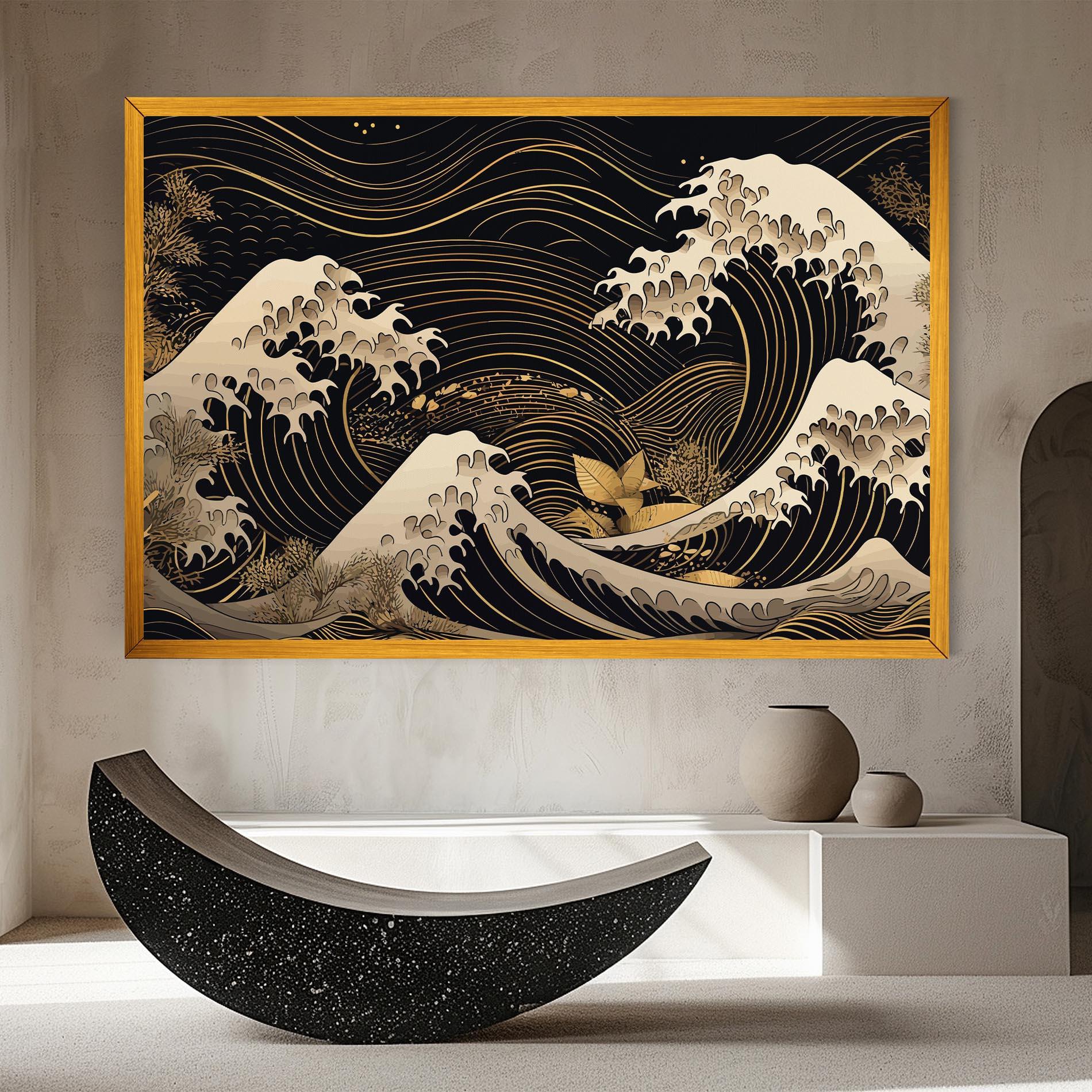 Vászonkép Asiatic Gold Wave mockup 8