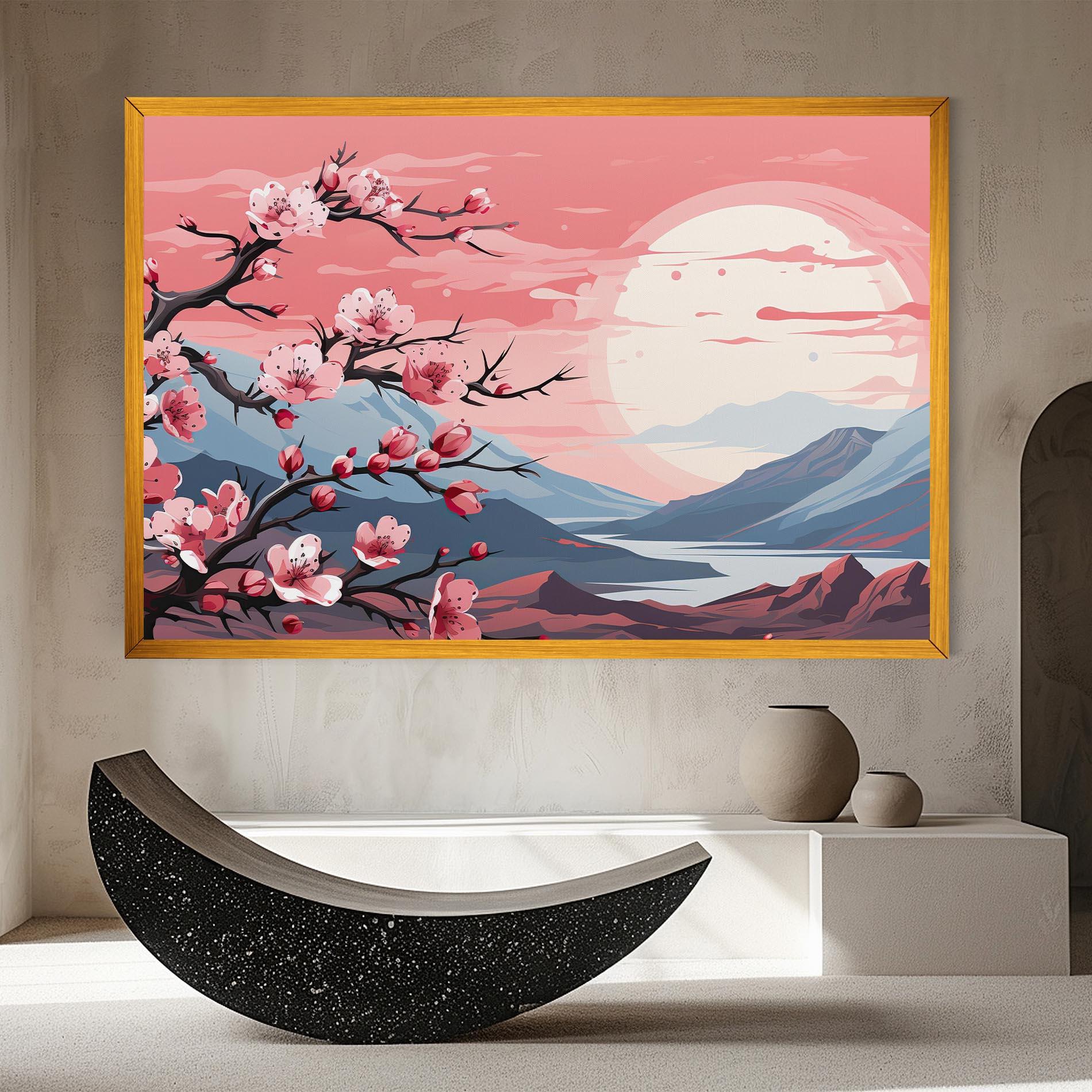 Vászonkép Chinese Cherry Blossoms mockup 8