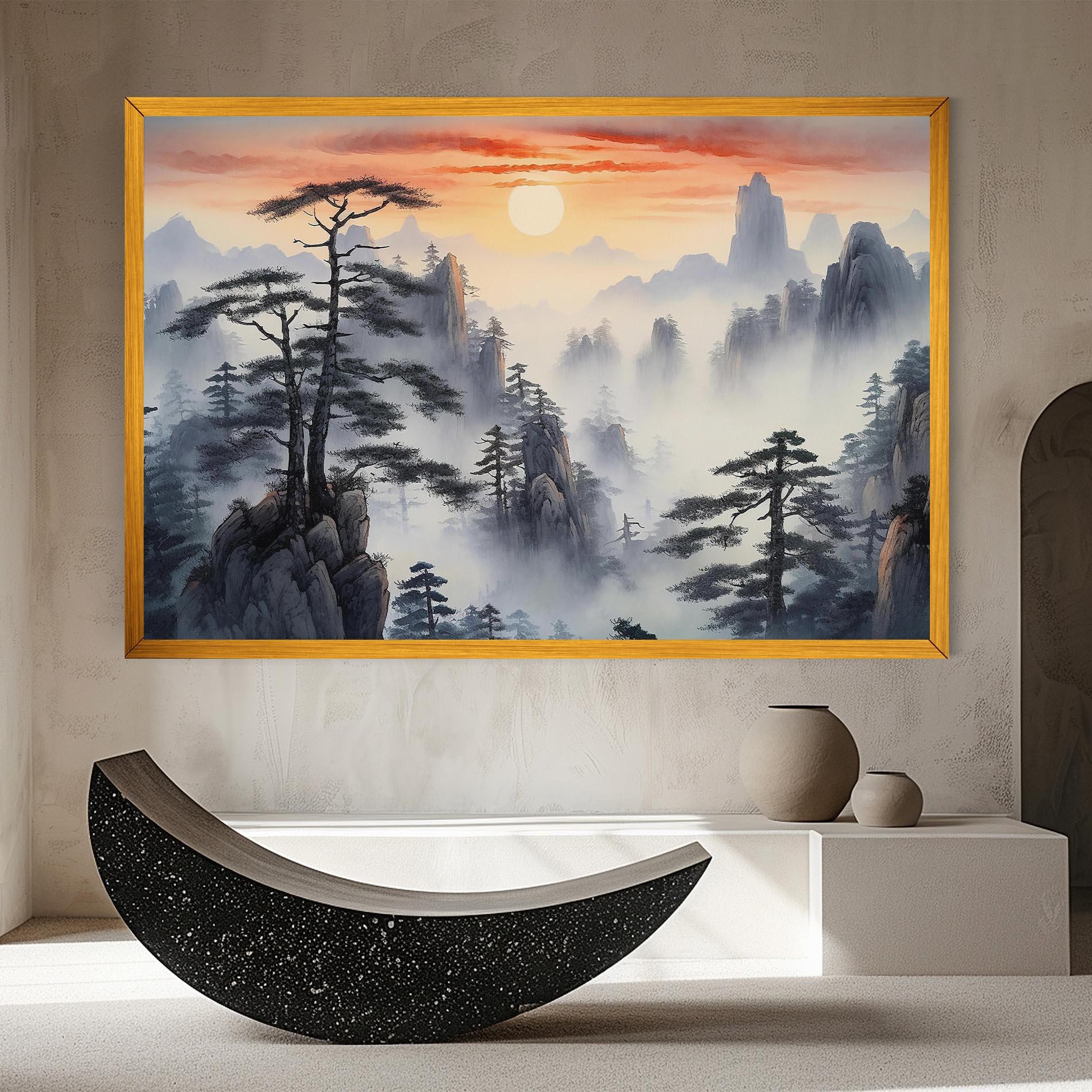 Vászonkép Fog Trees mockup 8