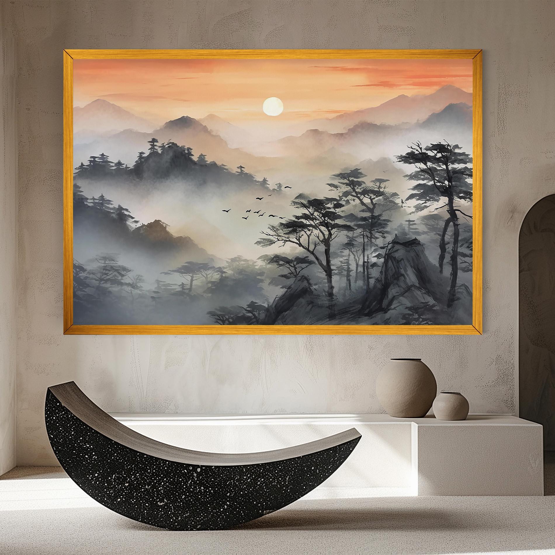 Vászonkép Sunset Fog mockup 8