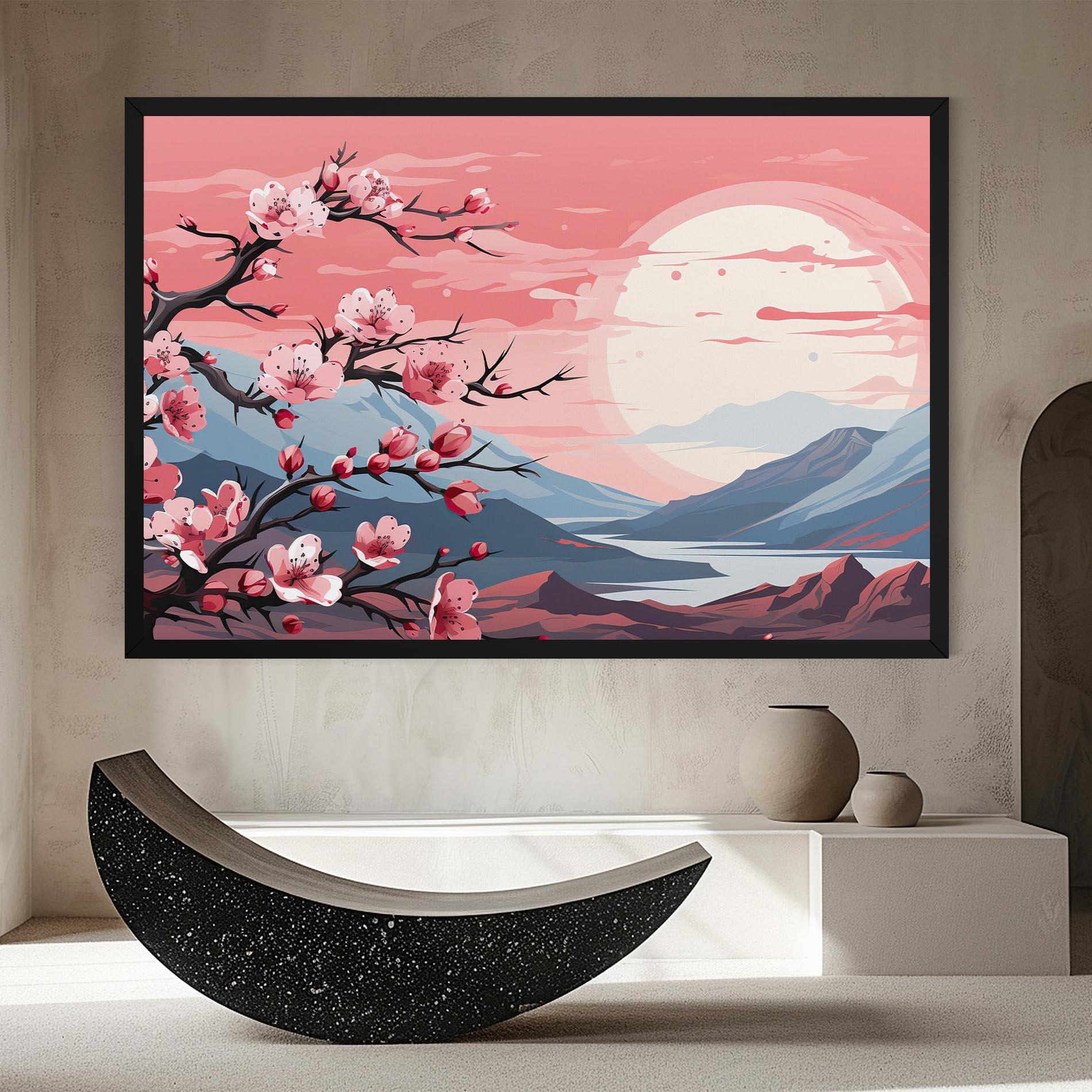 Vászonkép Chinese Cherry Blossoms mockup 8