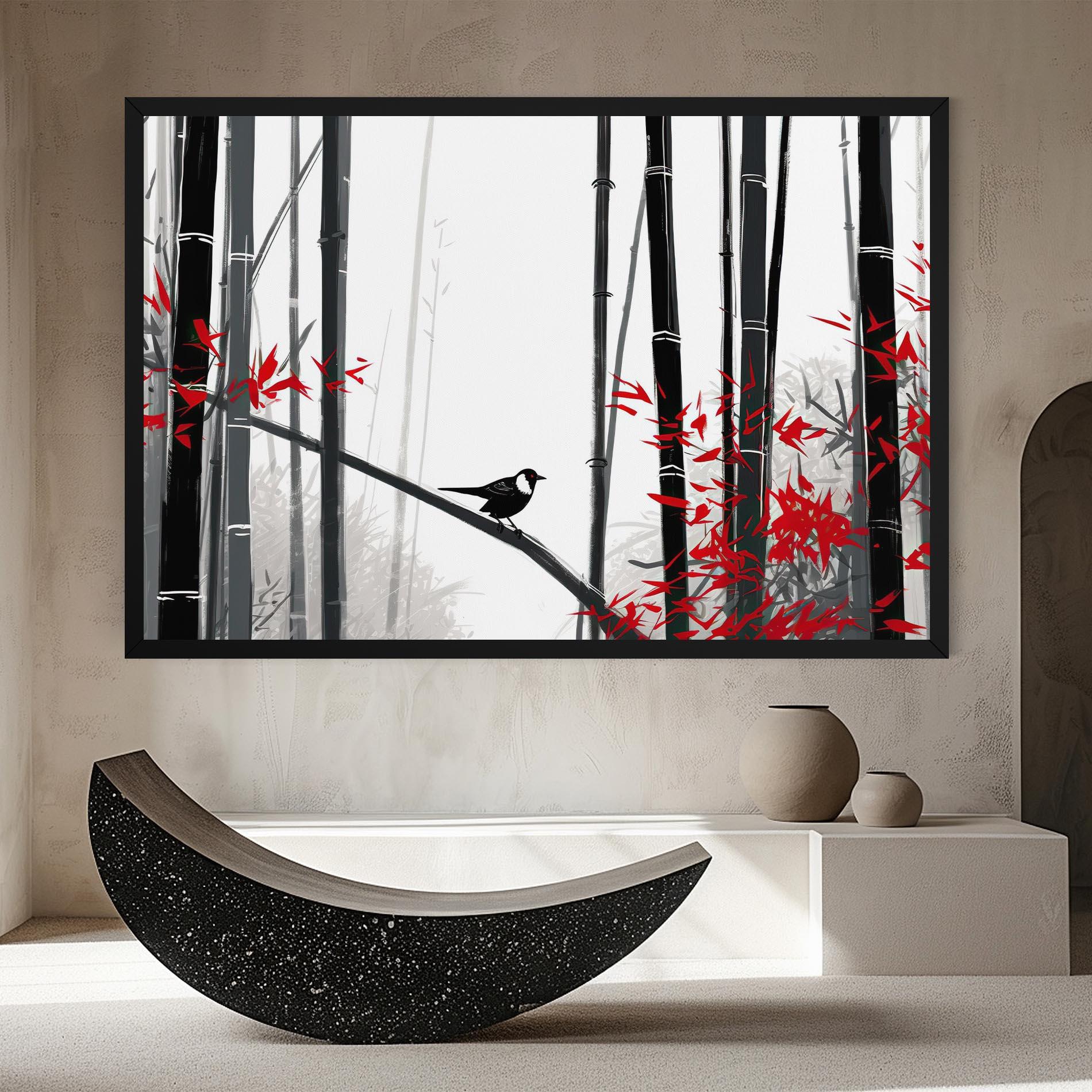 Vászonkép Chinese Red Leafs mockup 8